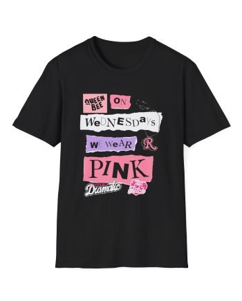 Amc Mean Girl On Wednesdays We Wear Pink Unisex Softstyle T-Shirt