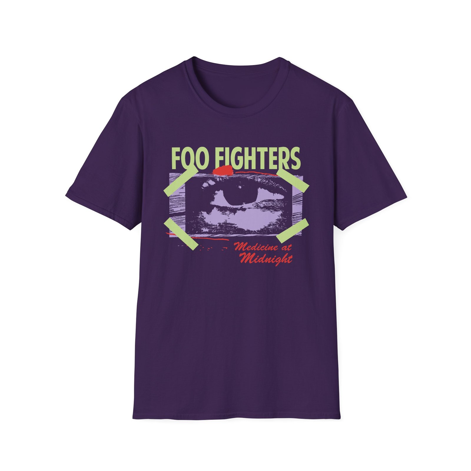 Foo Fighters Medicine at Midnight Eye Tape Unisex Softstyle T-Shirt