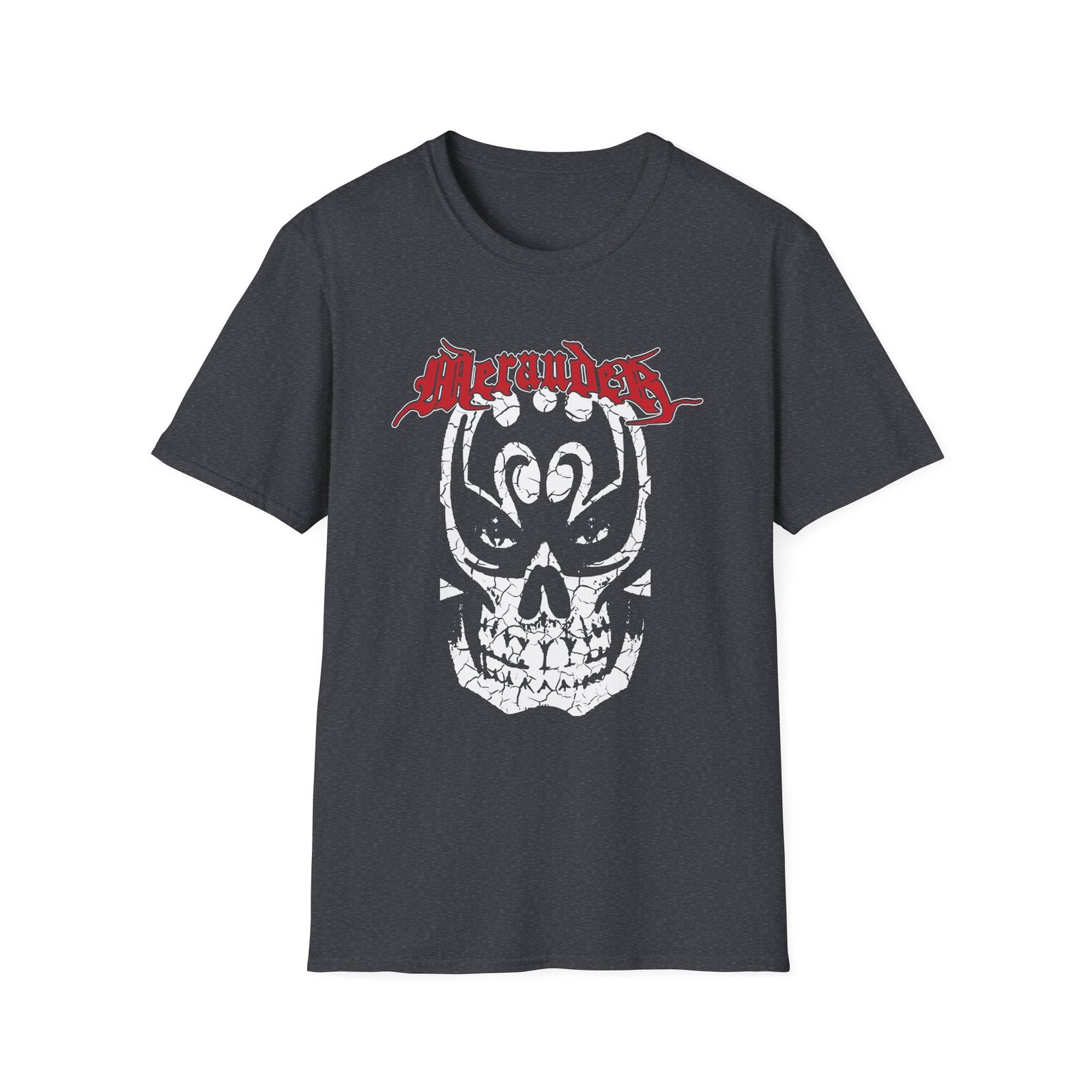 Merauder Cracked Skull Unisex Softstyle T-Shirt