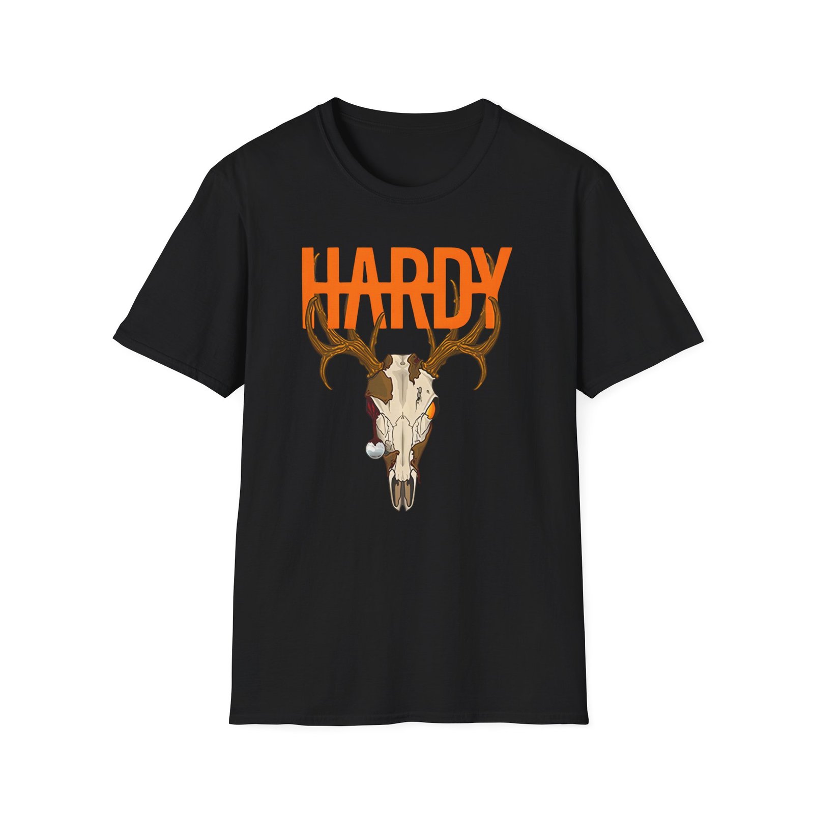 Hardy Deer Skull Unisex Softstyle T-Shirt