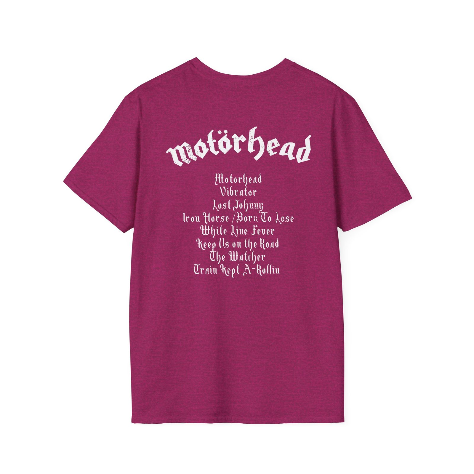 Motorhead Motörhead Tracklist Unisex Softstyle T-Shirt