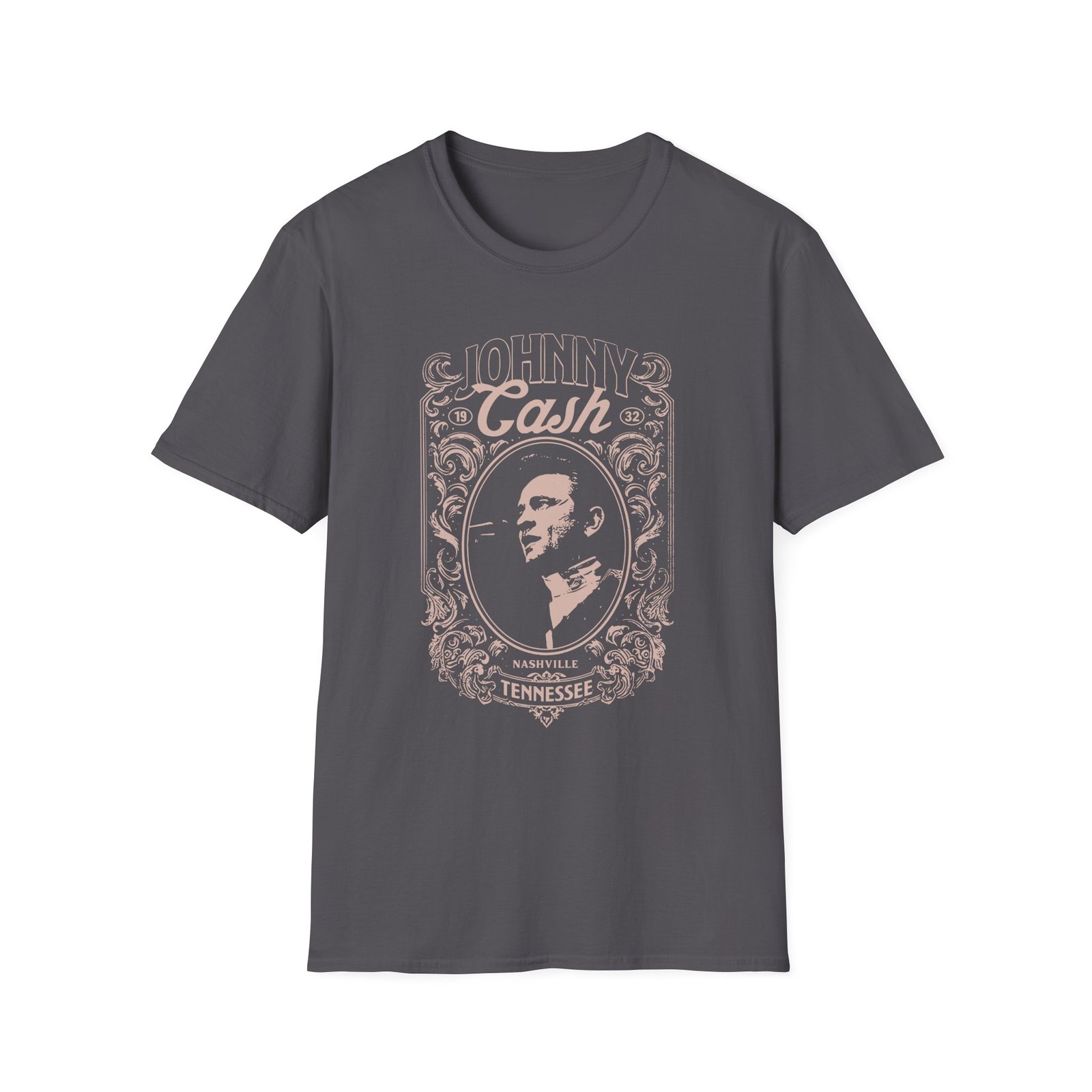 Johnny Cash Nashville Portrait Unisex Softstyle T-Shirt