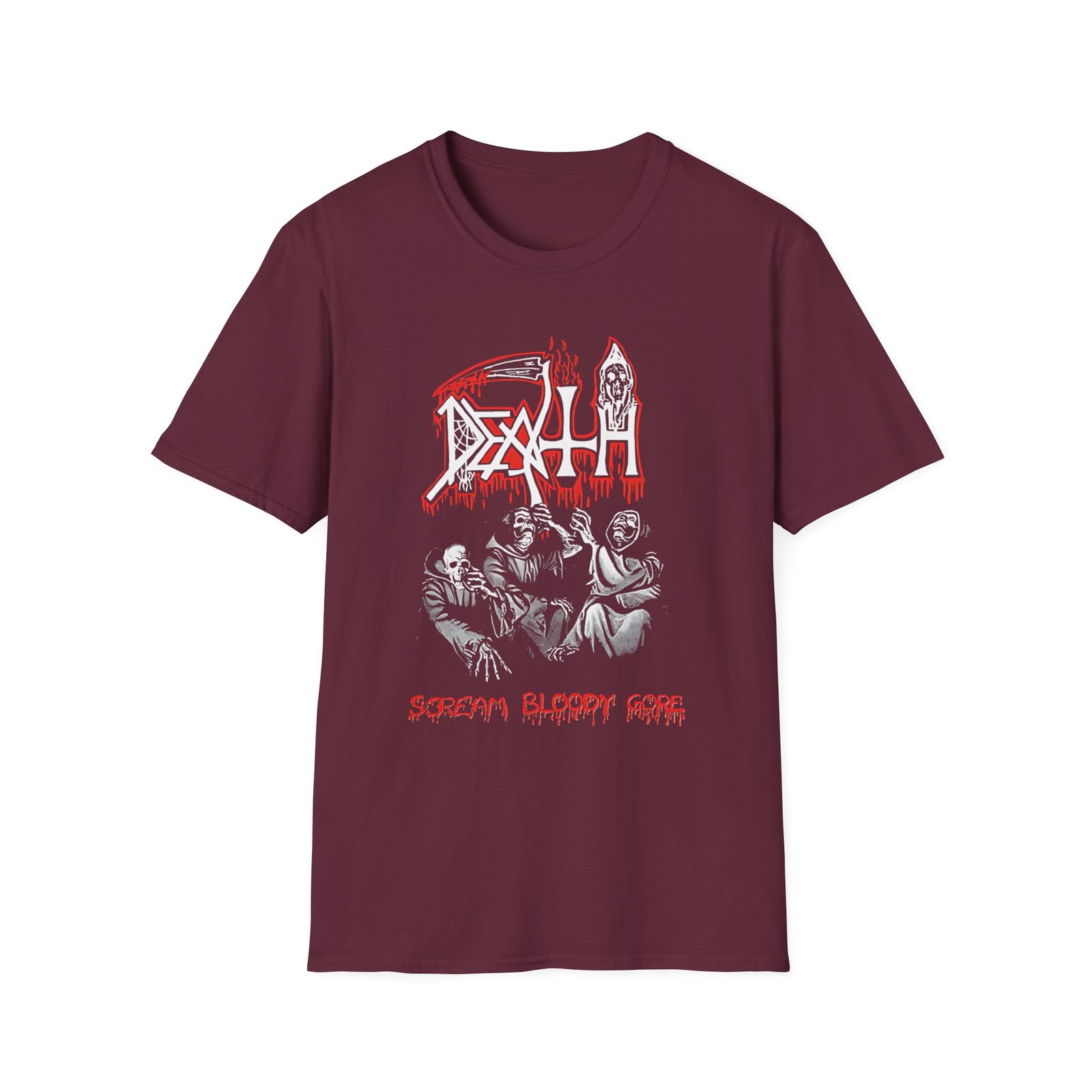 Death Scream Bloody Gore Throwback Unisex Softstyle T-Shirt