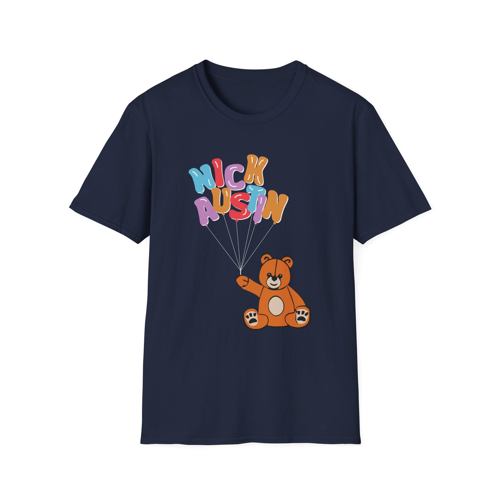 Nick Austin Puff Teddy Bear Unisex Softstyle T-Shirt