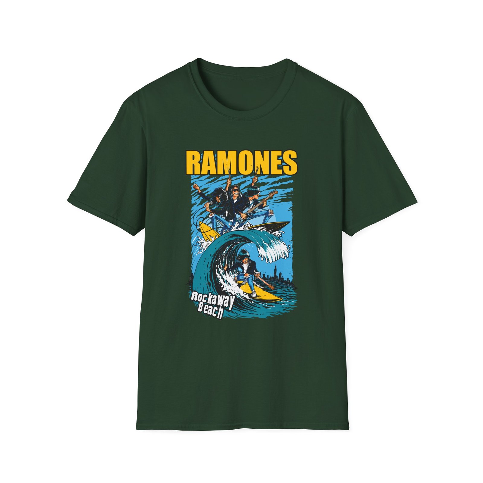 Ramones Rockaway Beach Unisex Softstyle T-Shirt