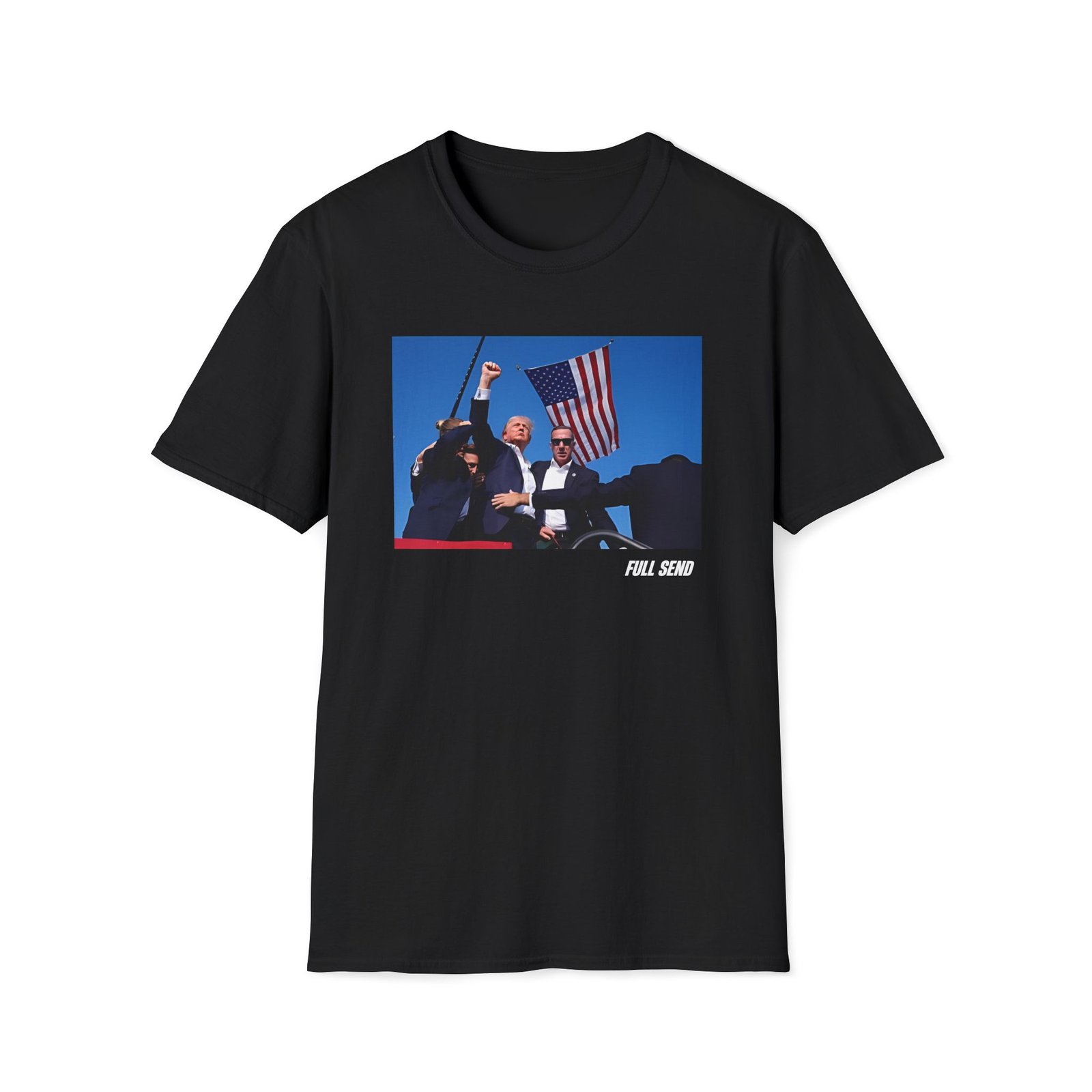 Full Send Trump Fight Unisex Softstyle T-Shirt