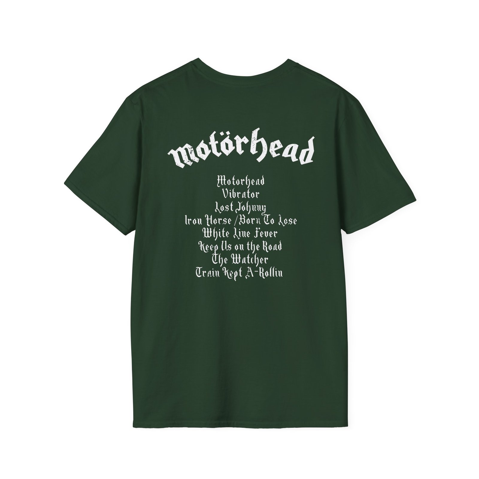 Motorhead Motörhead Tracklist Unisex Softstyle T-Shirt