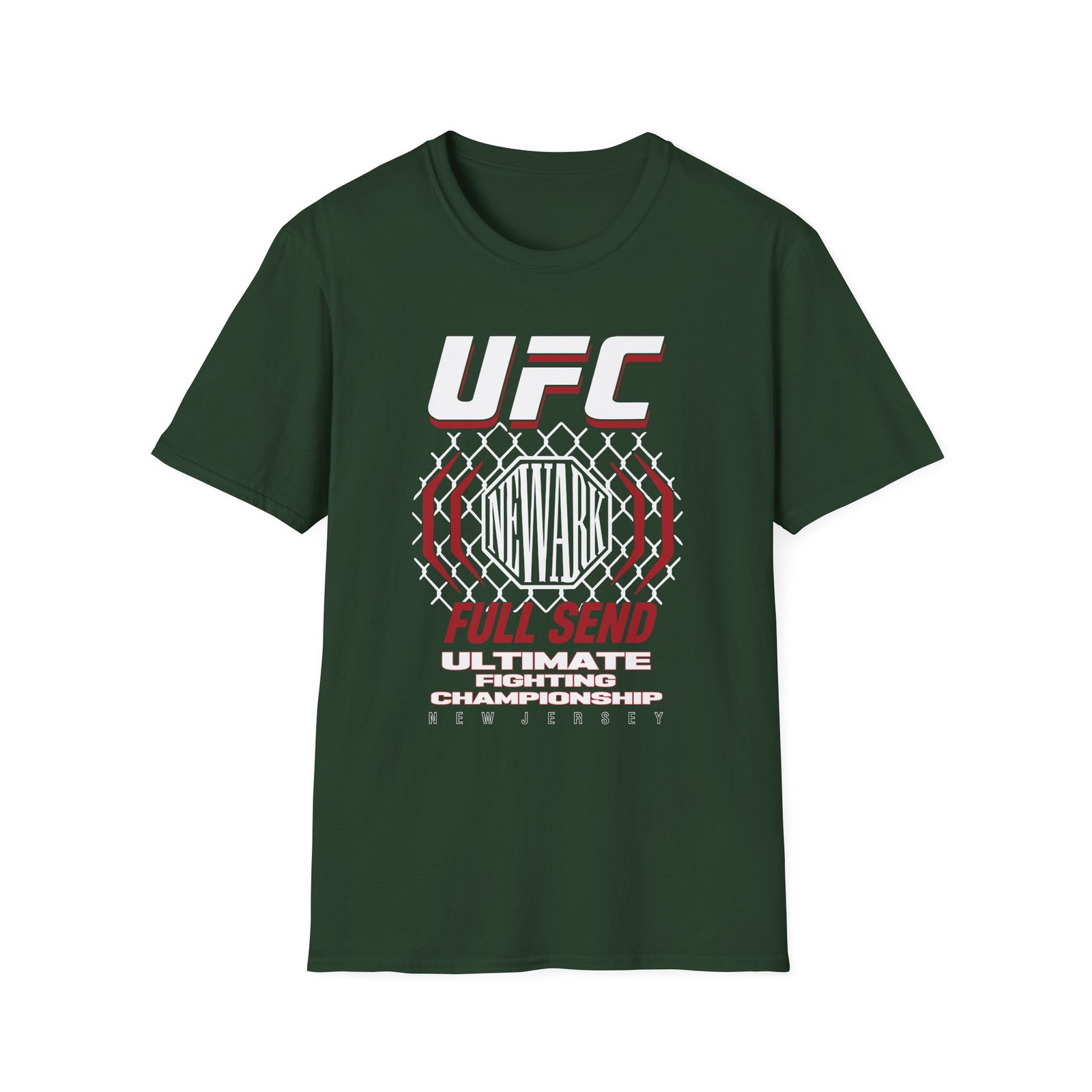 Full Send Ufc New Jersey Cage Unisex Softstyle T-Shirt