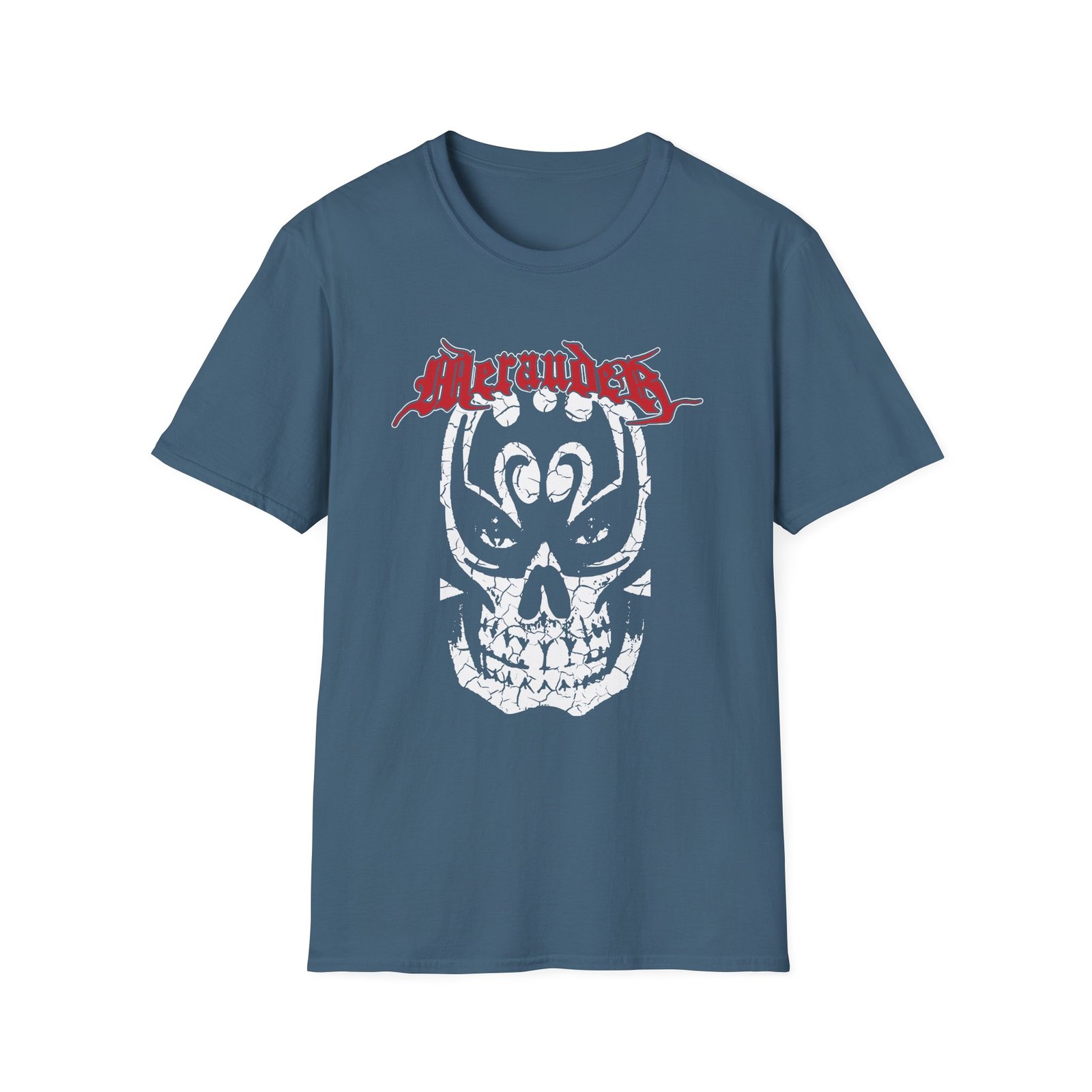 Merauder Cracked Skull Unisex Softstyle T-Shirt