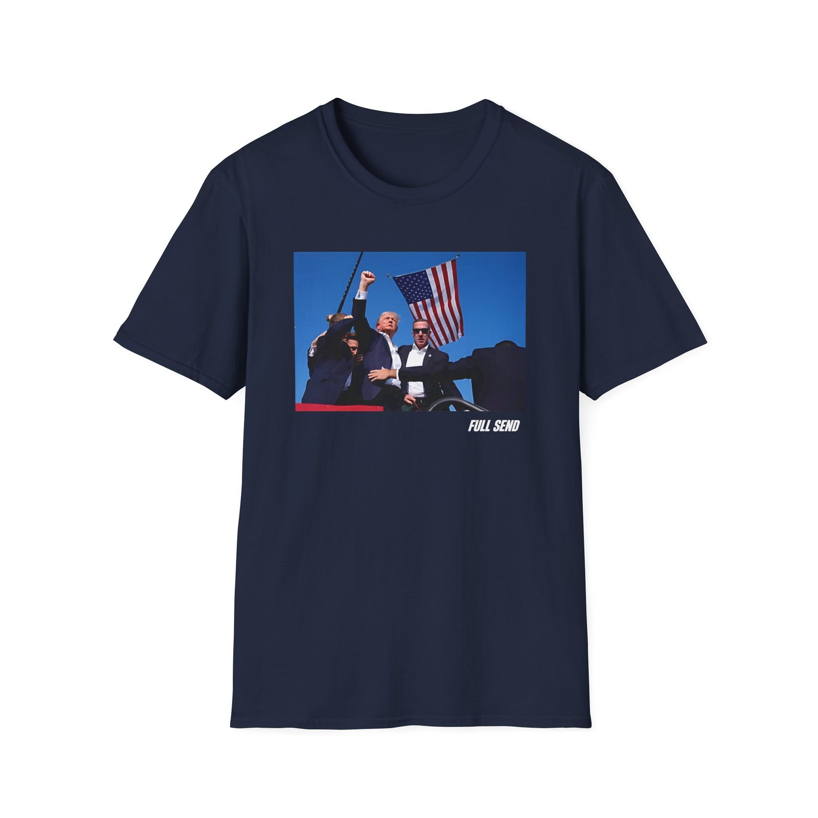 Full Send Trump Fight Unisex Softstyle T-Shirt