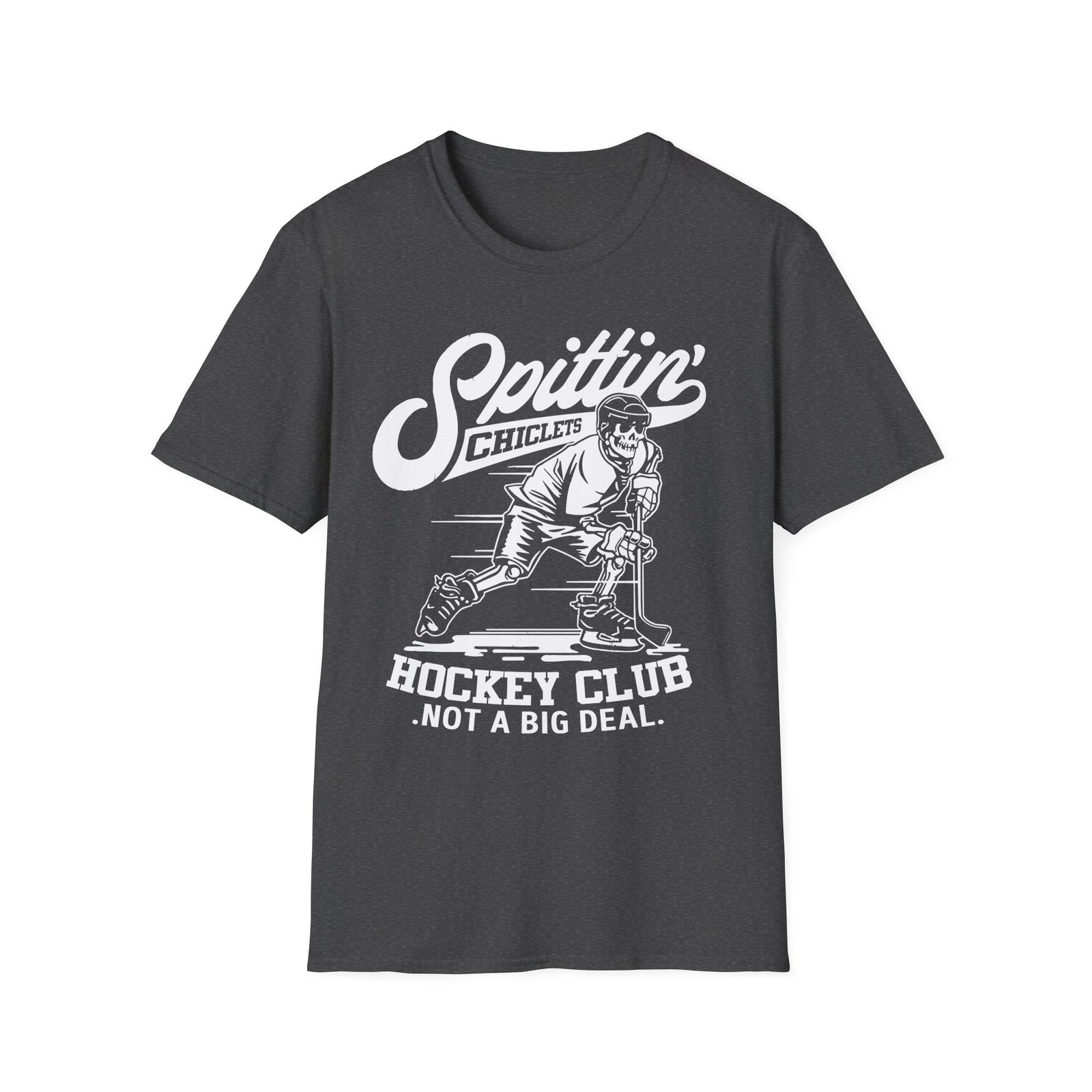 Spittin Chiclets Hockey Club Skel Unisex Softstyle T-Shirt