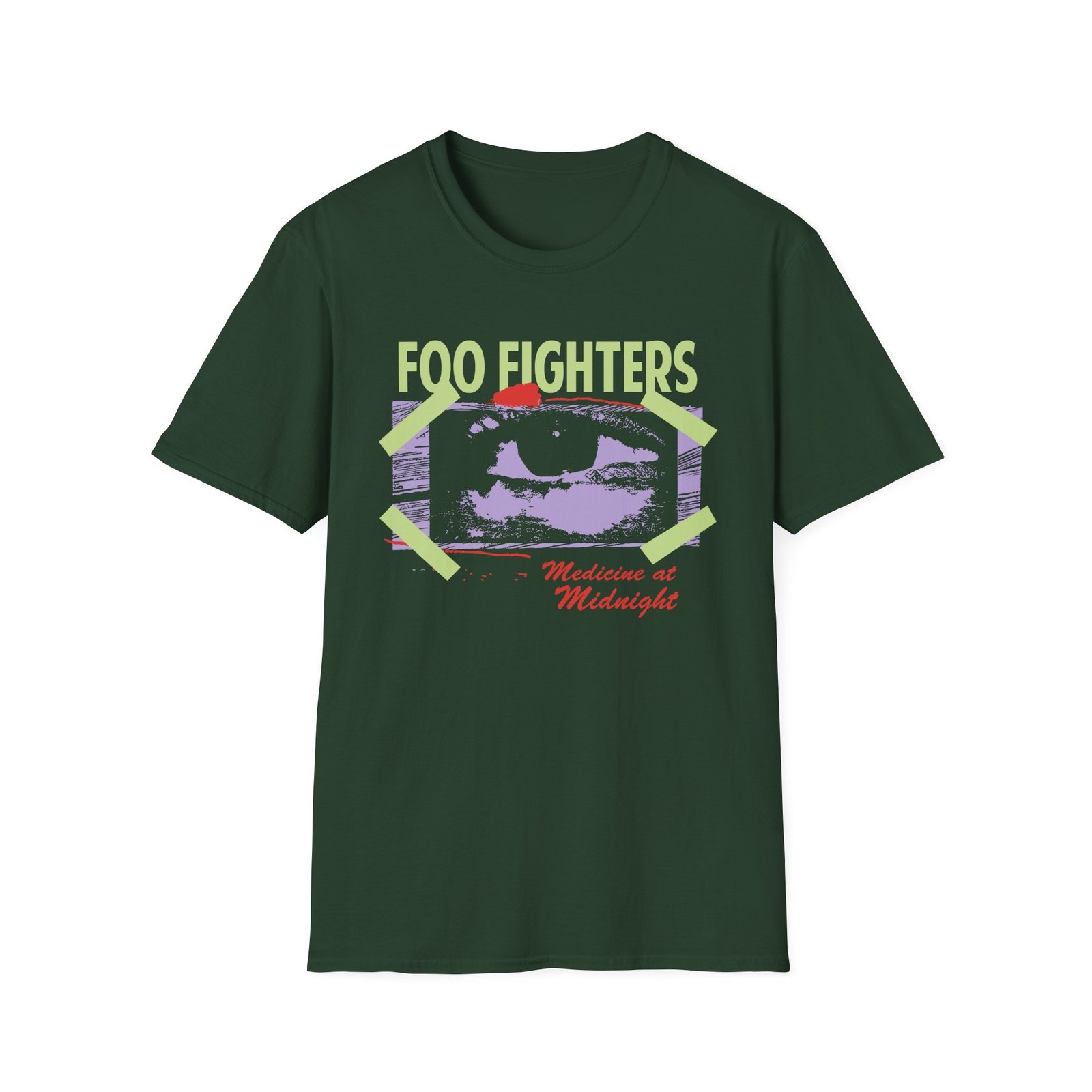 Foo Fighters Medicine at Midnight Eye Tape Unisex Softstyle T-Shirt