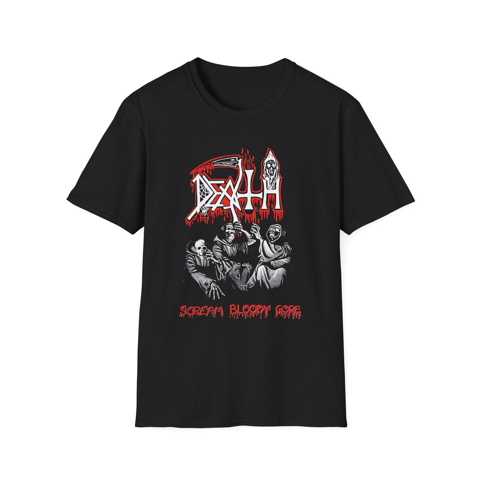 Death Scream Bloody Gore Throwback Unisex Softstyle T-Shirt