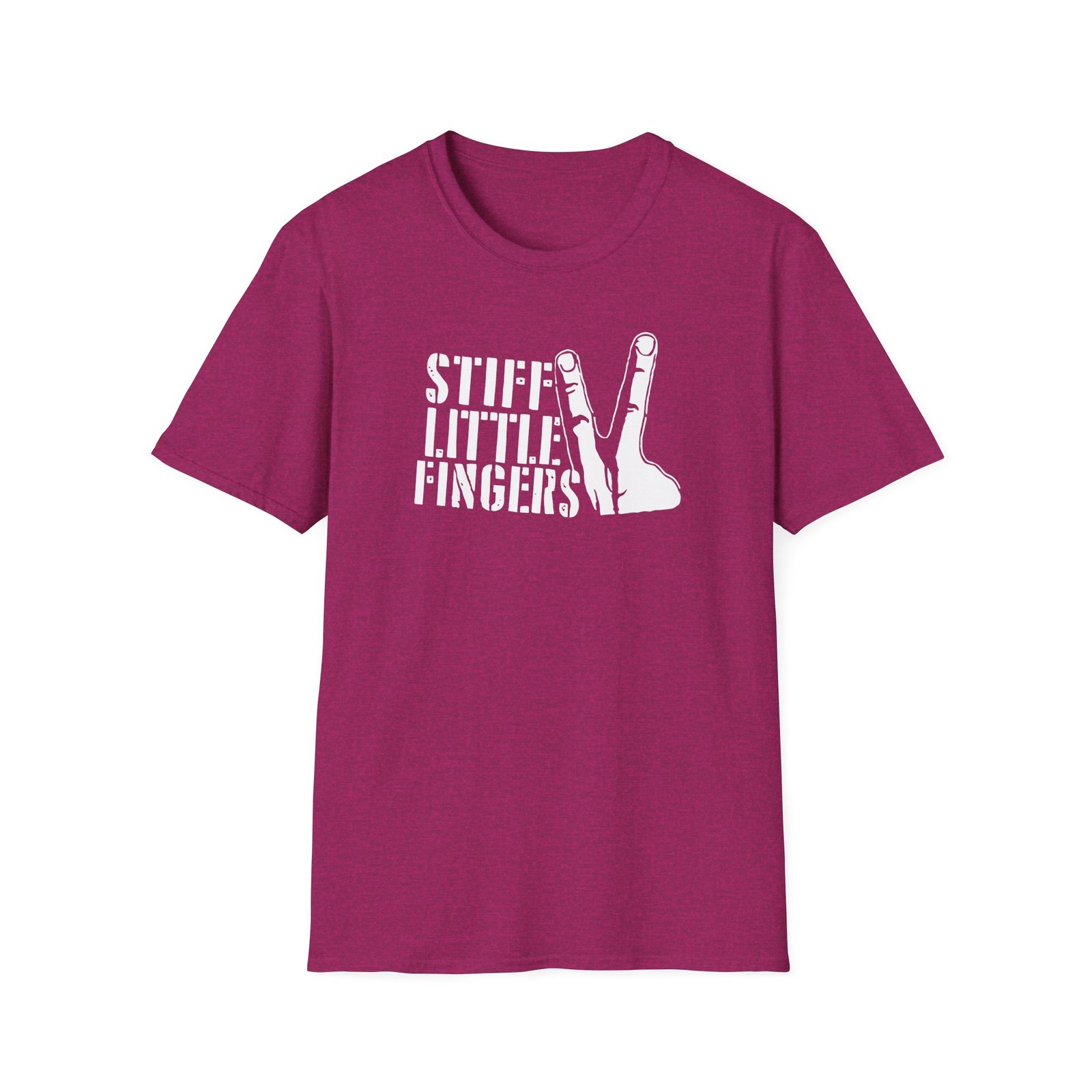 Stiff Little Fingers Stencil Fingers Unisex Softstyle T-Shirt
