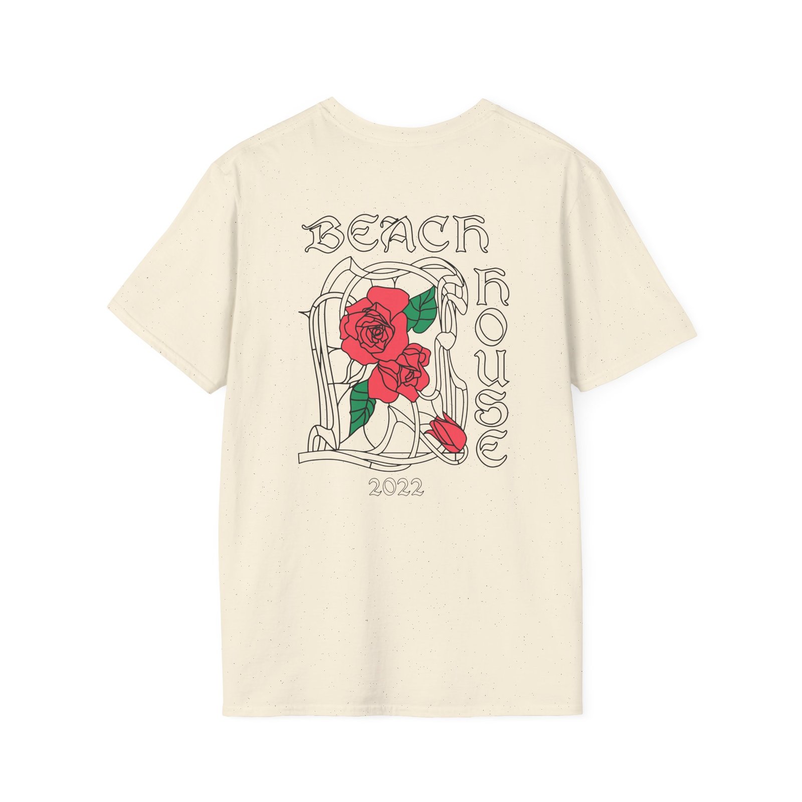 Beach House Rose Stained Glass Unisex Softstyle T-Shirt
