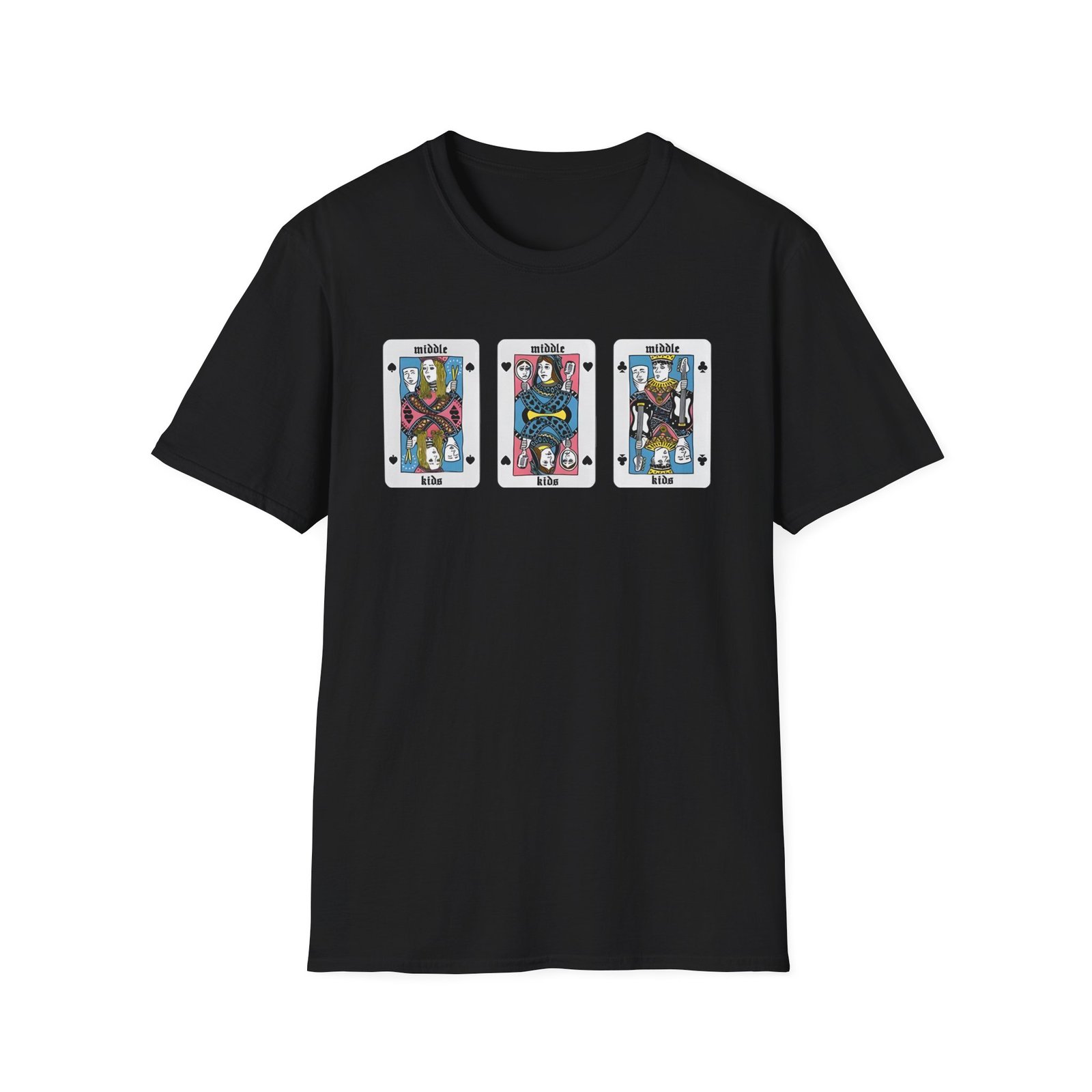 Middle Kids Playing Cards Unisex Softstyle T-Shirt
