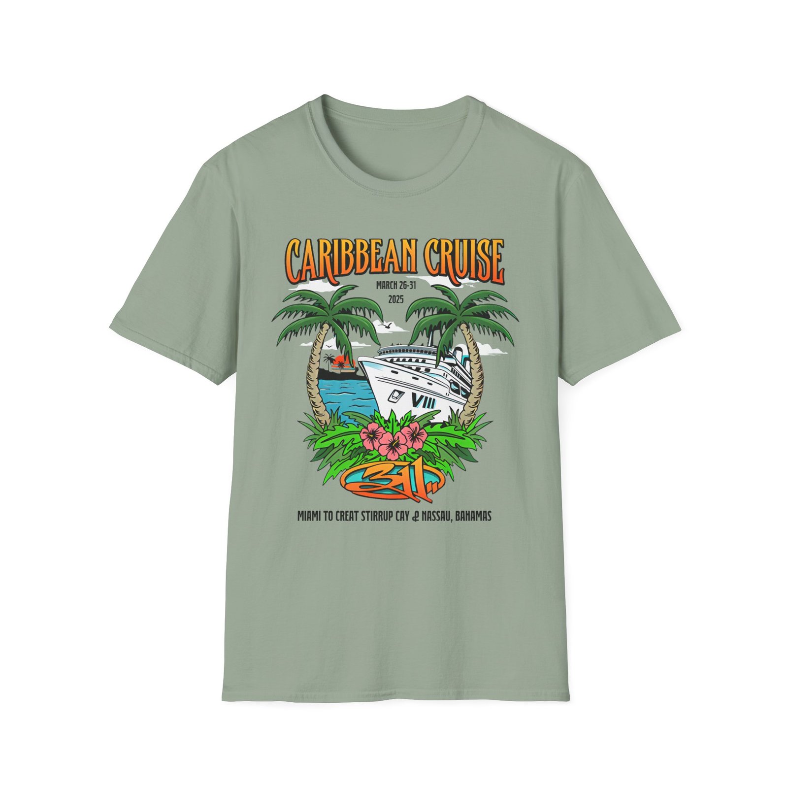 311 Caribbean Cruise 2025 Boat Unisex Softstyle T-Shirt
