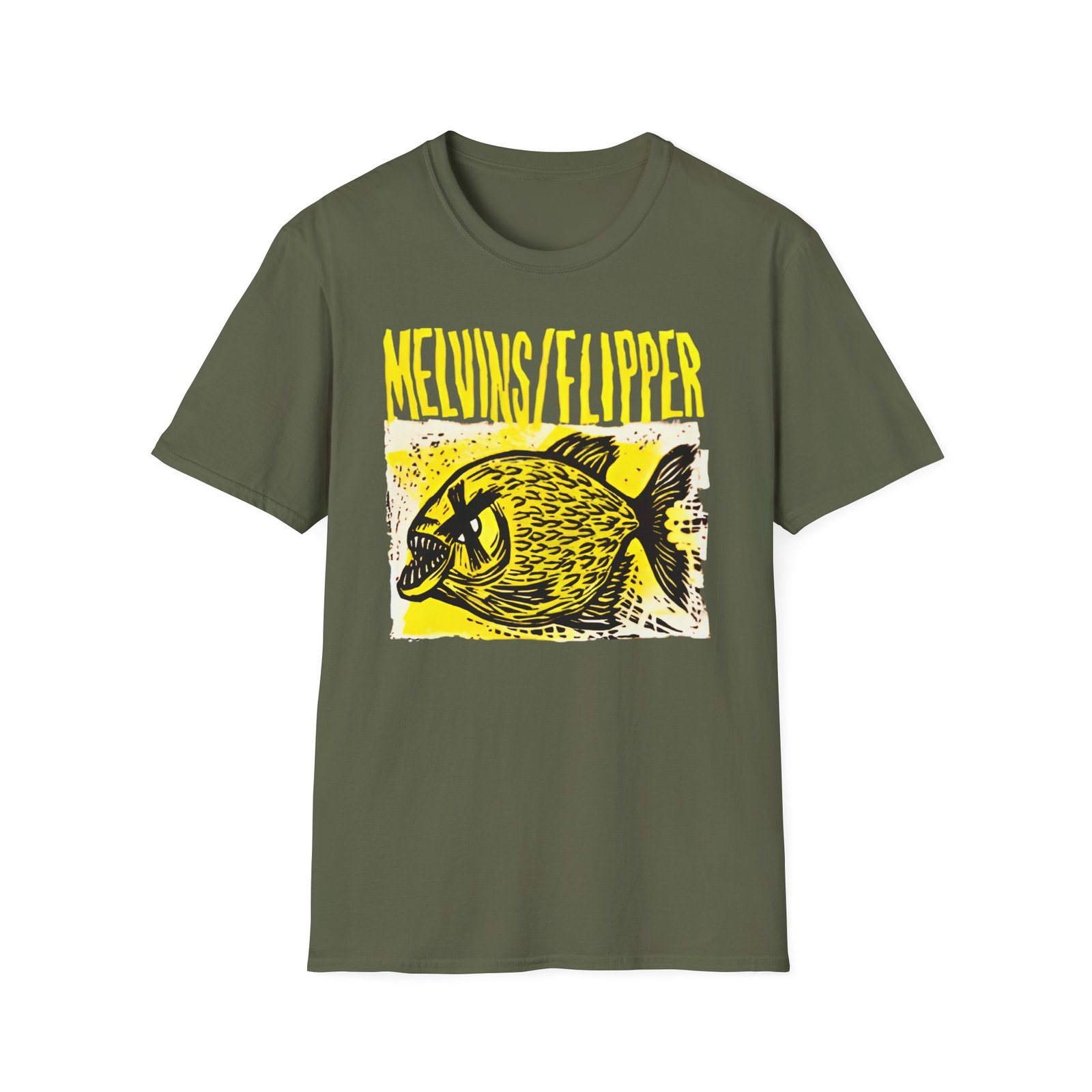 Flipper X Melvins Hot Fish Unisex Softstyle T-Shirt
