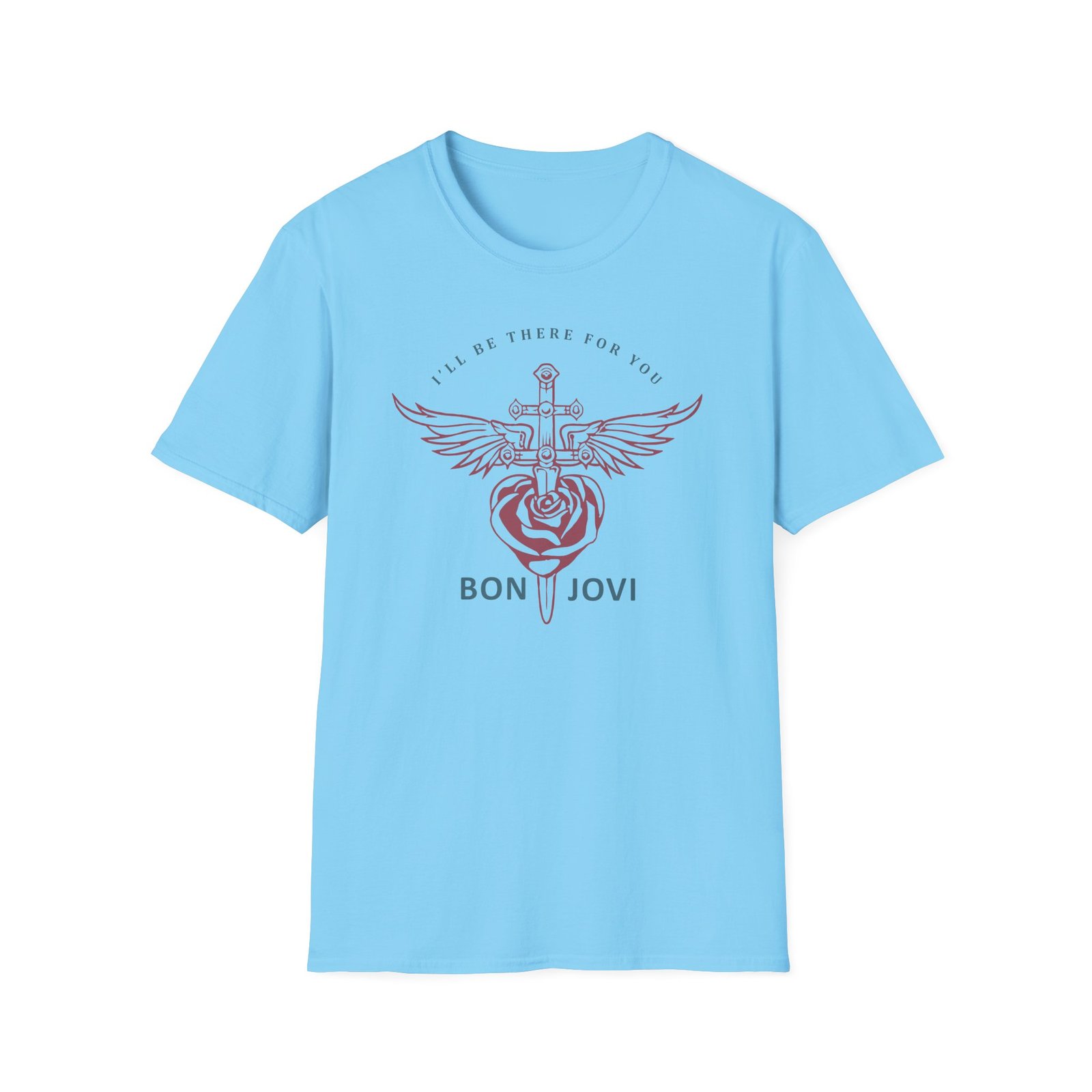 Bon Jovi Glass Heart & Dagger Unisex Softstyle T-Shirt