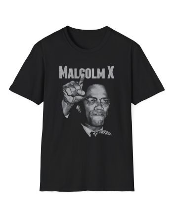 Malcolm X Pointing unisex softstyle t-shirt