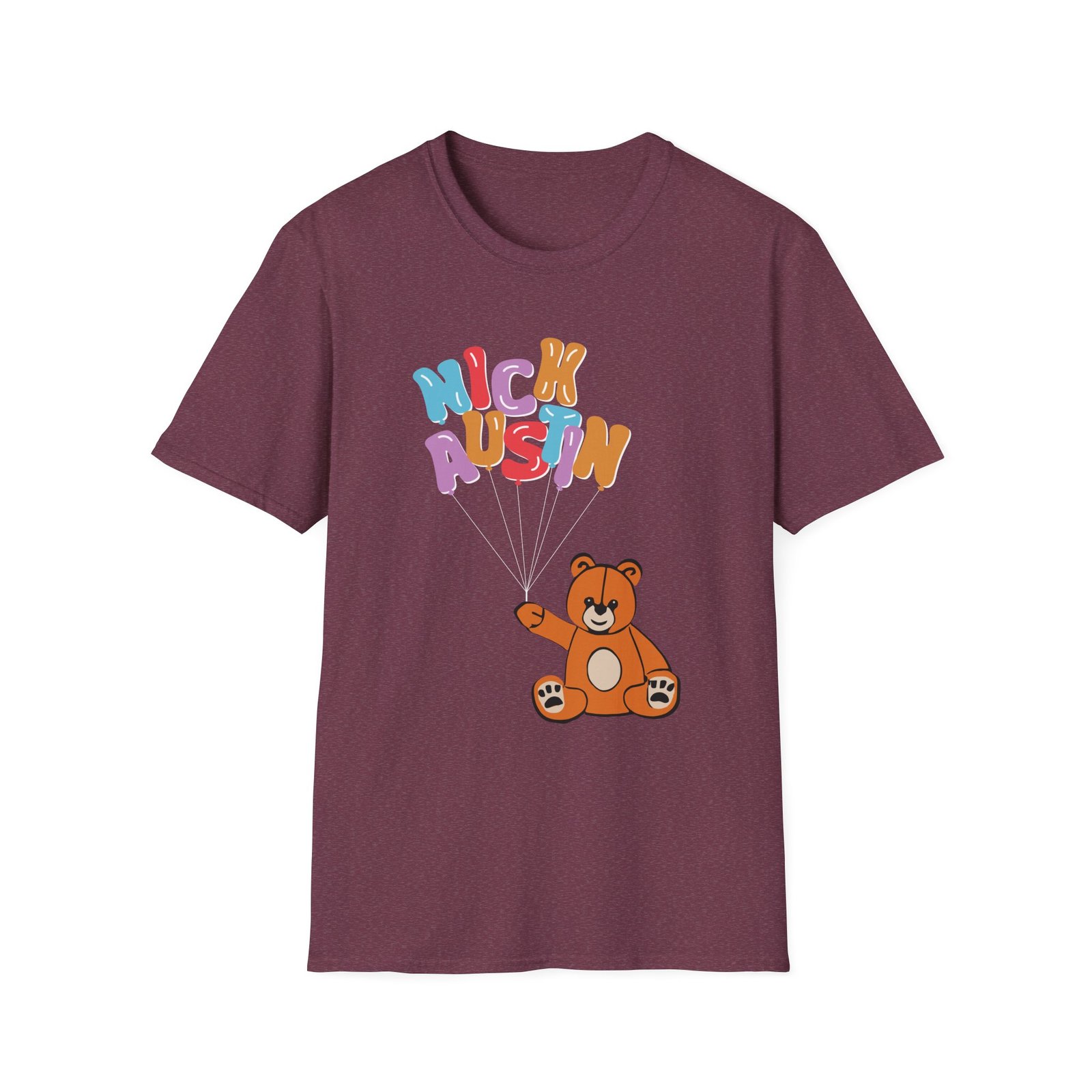 Nick Austin Puff Teddy Bear Unisex Softstyle T-Shirt