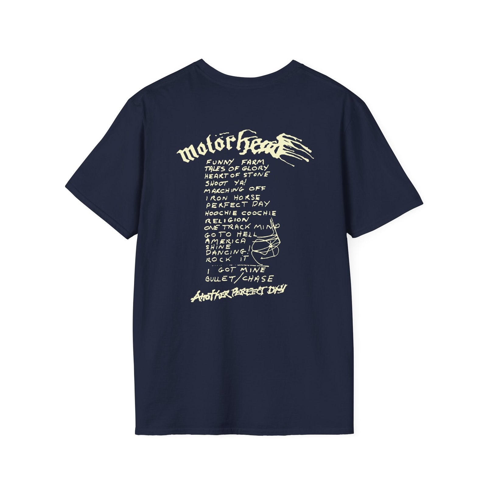 Motorhead Another Perfect Day Tracklist Unisex Softstyle T-Shirt