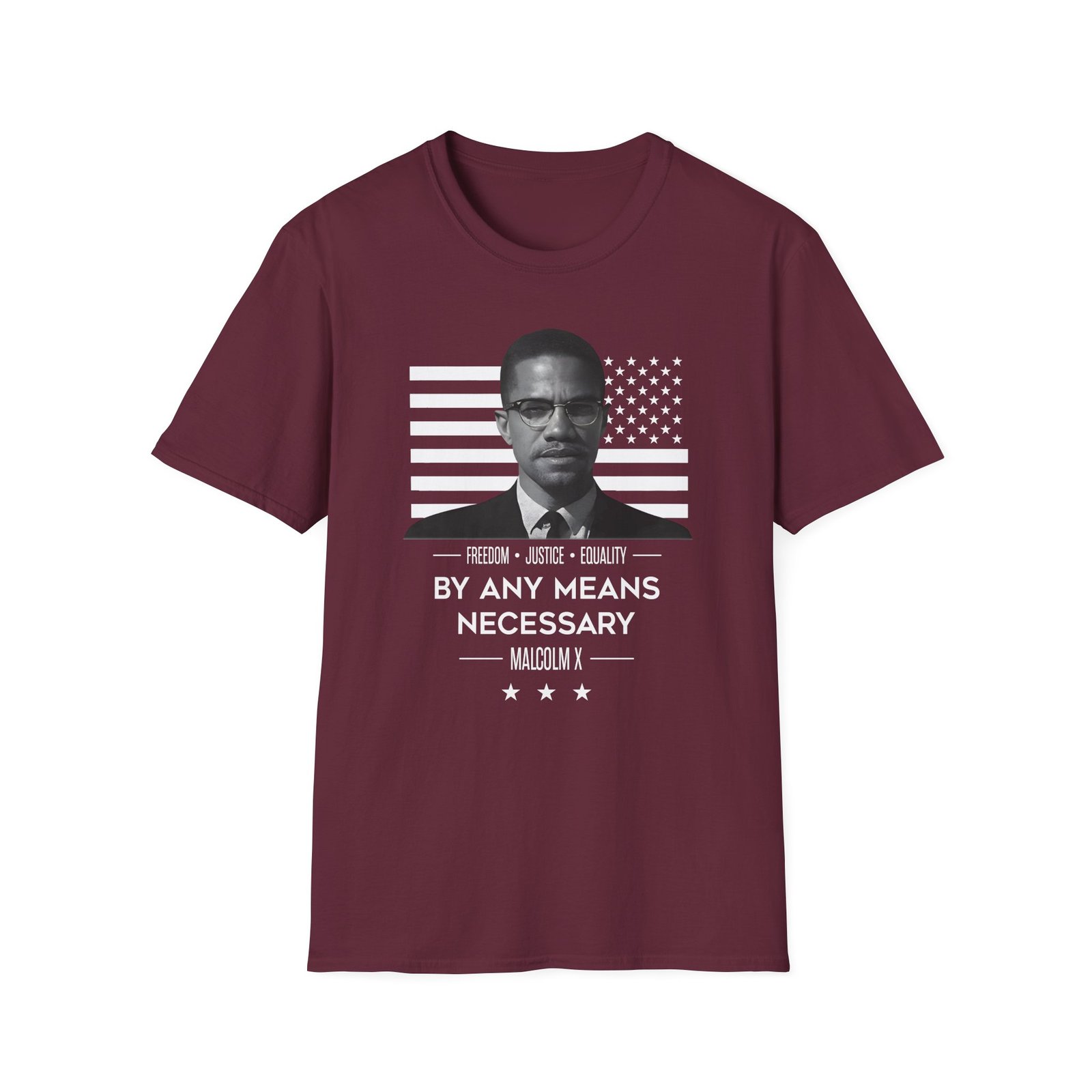 Malcolm X by Any Means Necessary Unisex Softstyle T-Shirt