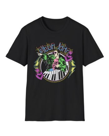 EJF Distressed Threshold Piano Hearts Unisex Softstyle T-Shirt