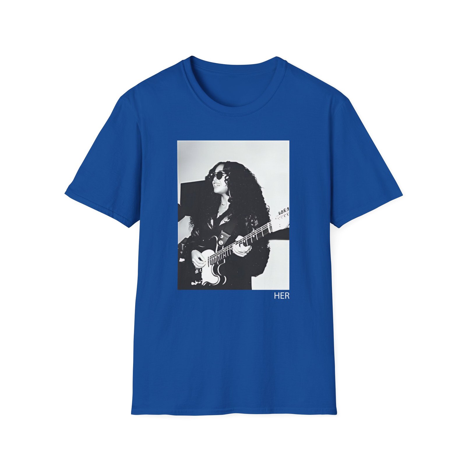 HER With Guitar Lightweight Unisex Softstyle T-Shirt