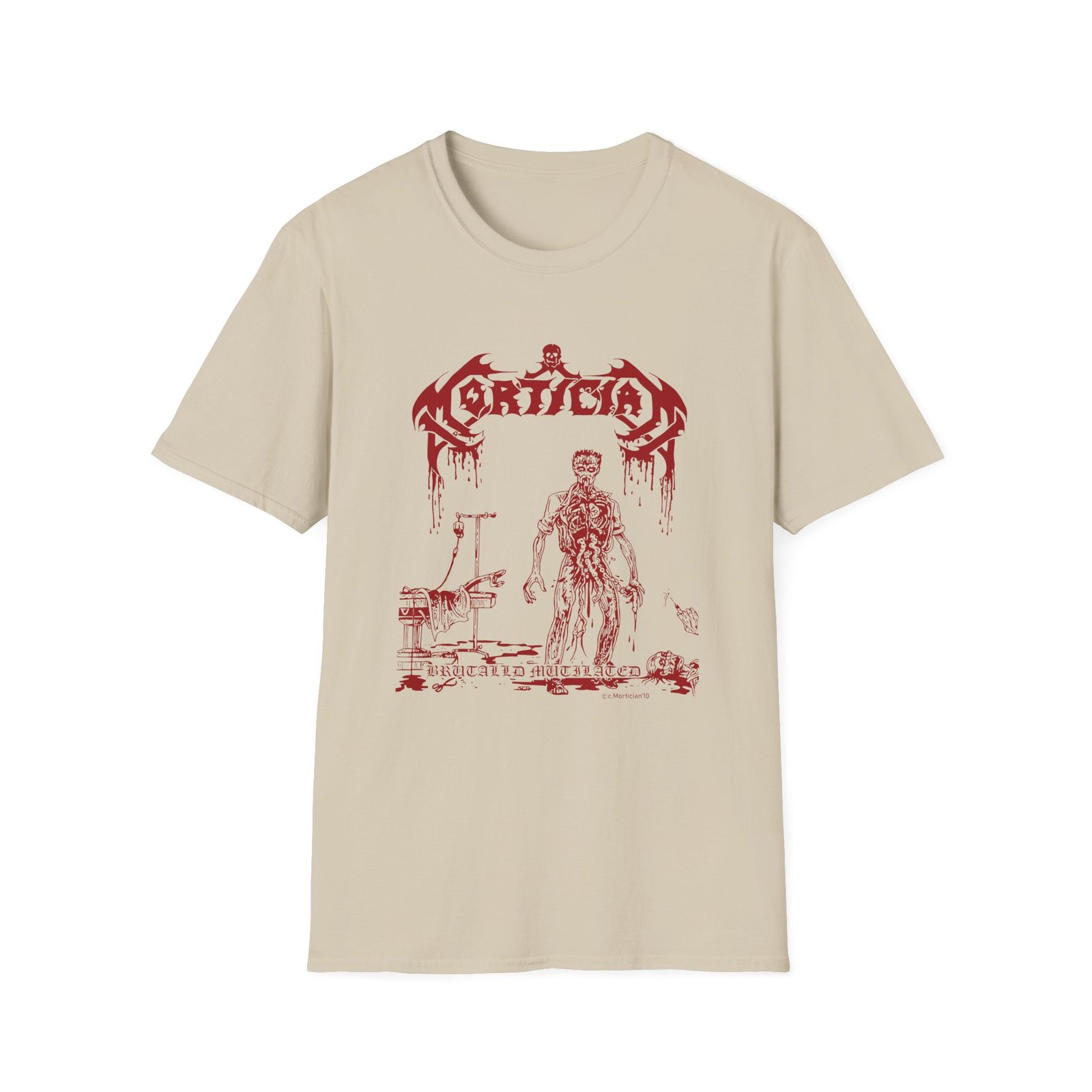 Mortician Brutally Mutilated Unisex Softstyle T-Shirt