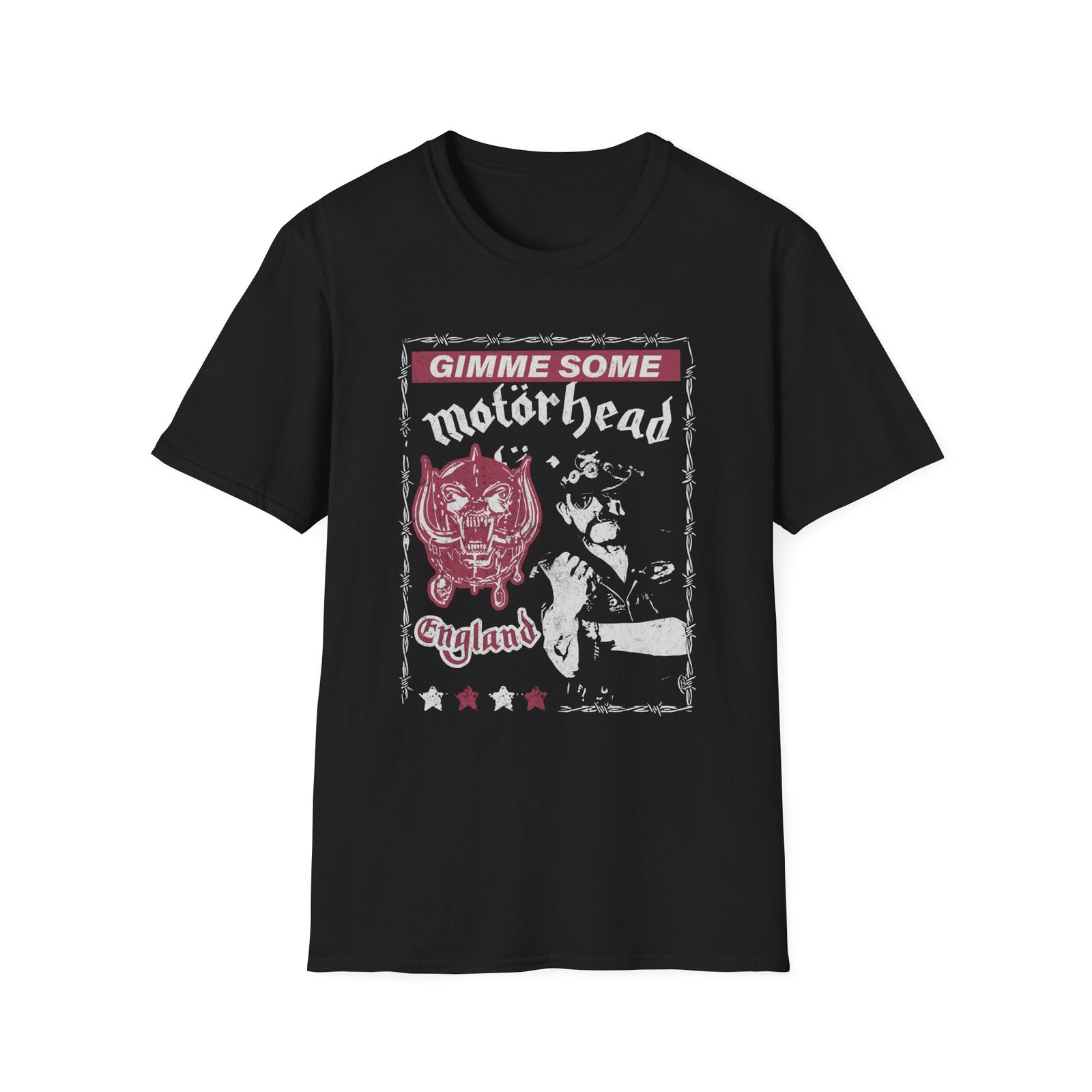 Motorhead Lemmy Flyer Unisex Softstyle T-Shirt