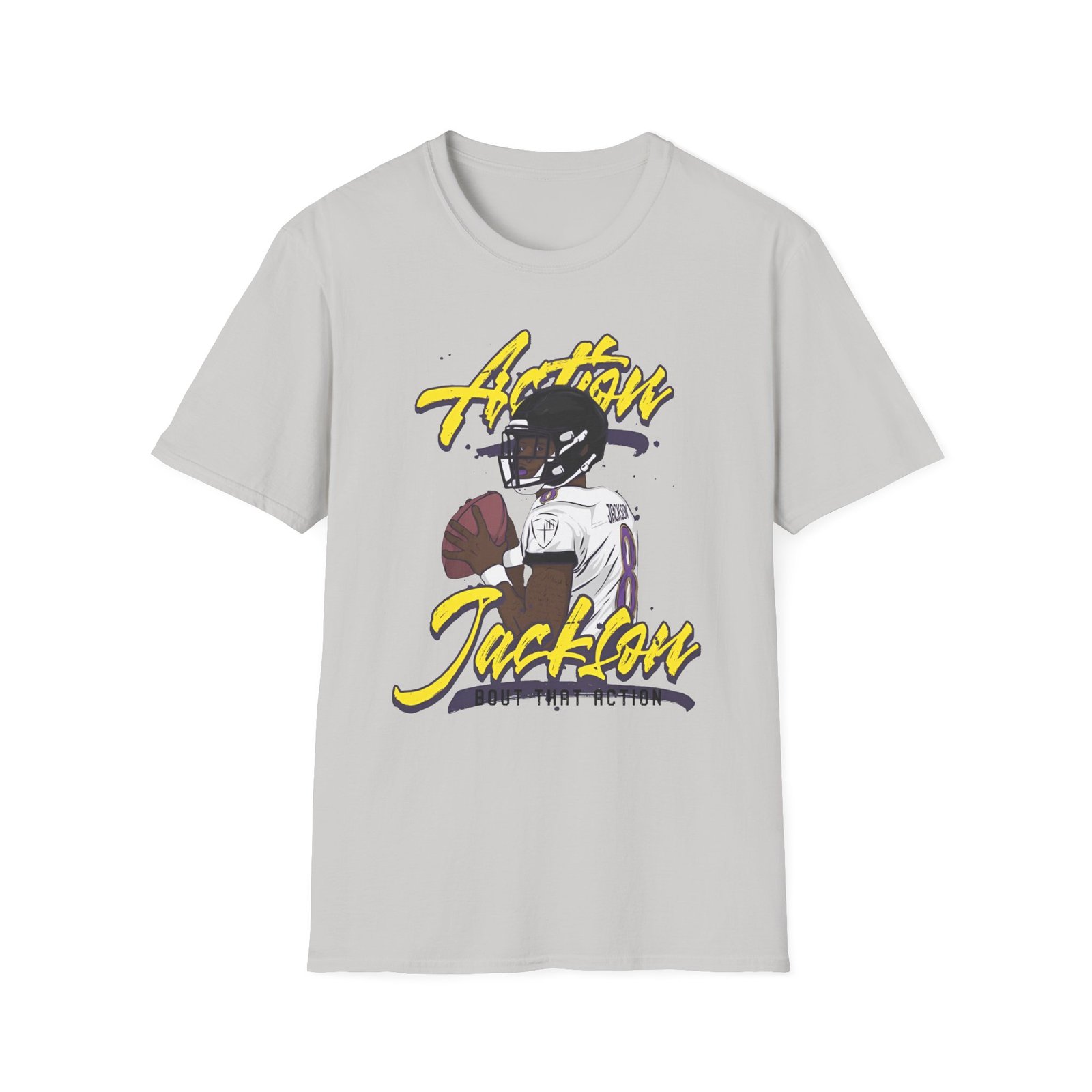 Lamar Jackson The Prodigy Action Jackson Unisex Softstyle T-Shirt