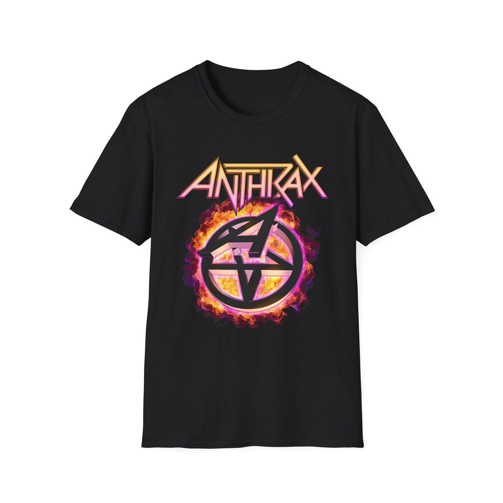 Anthrax Flame Pentathrax unisex softstyle t-shirt