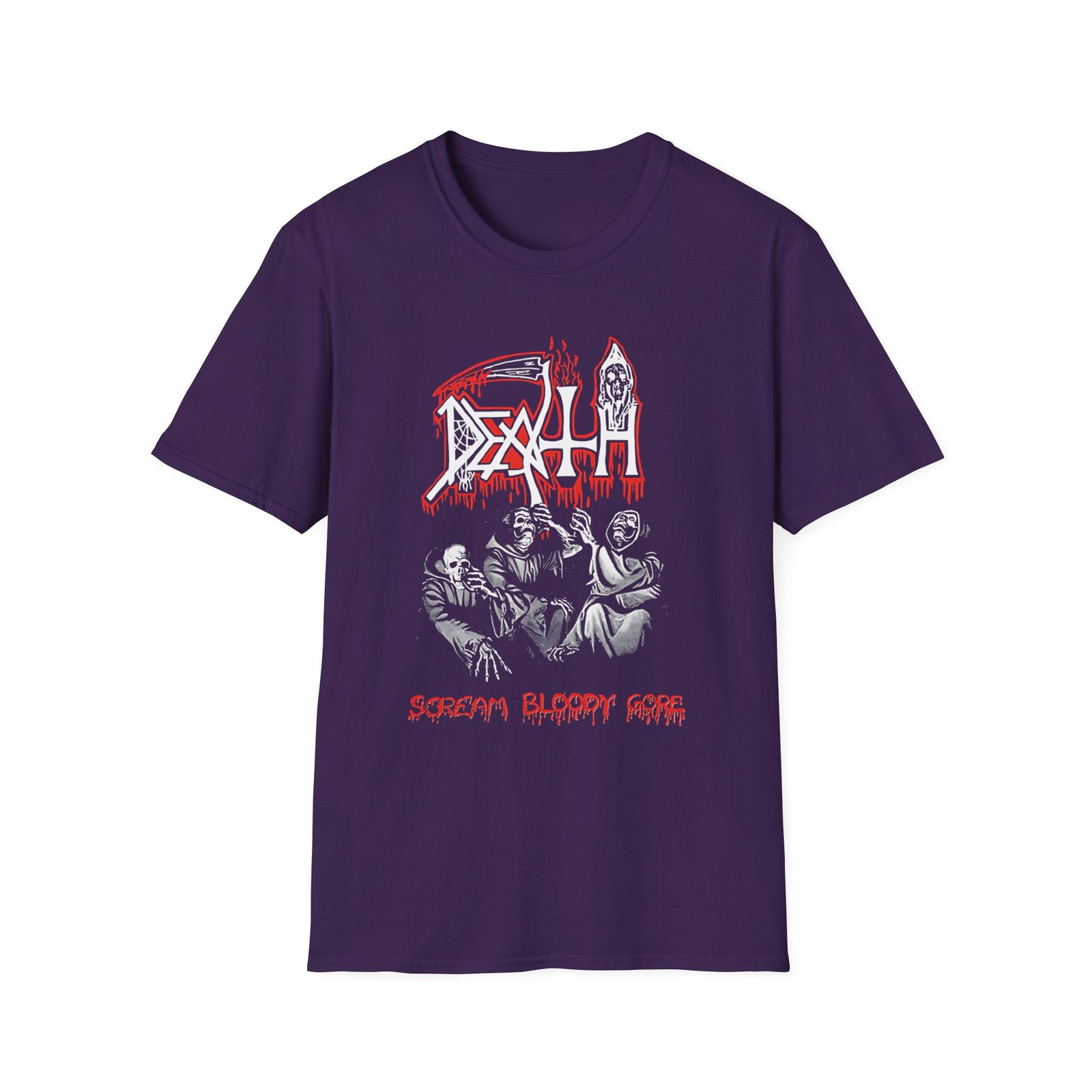 Death Scream Bloody Gore Throwback Unisex Softstyle T-Shirt