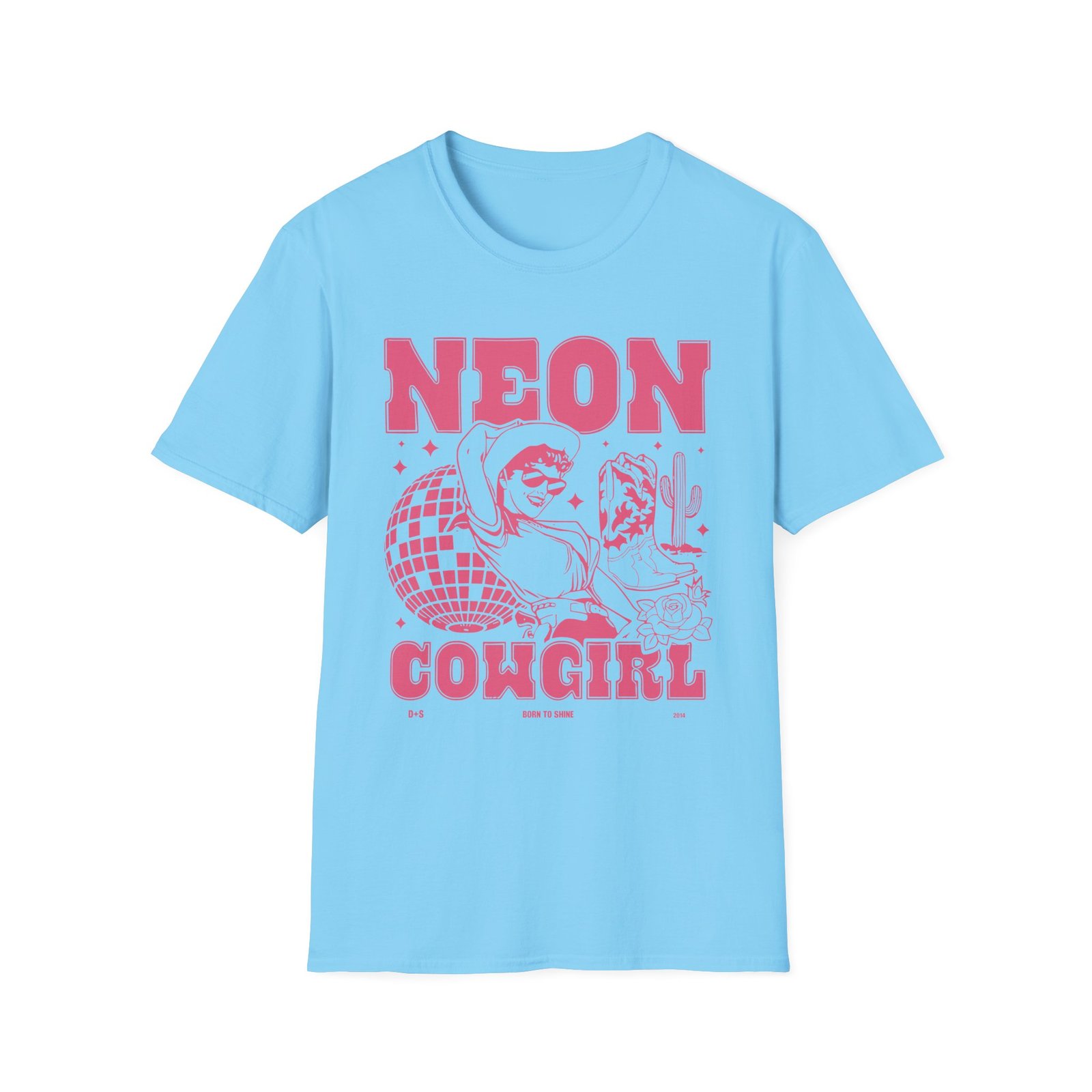 Dan and Shay Neon Cowgirl Unisex Softstyle T-Shirt
