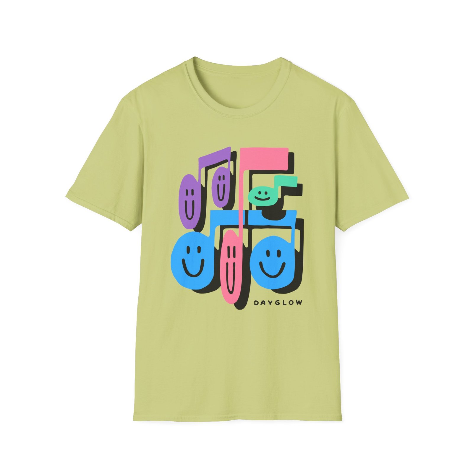 Dayglow Music Notes Unisex Softstyle T-Shirt