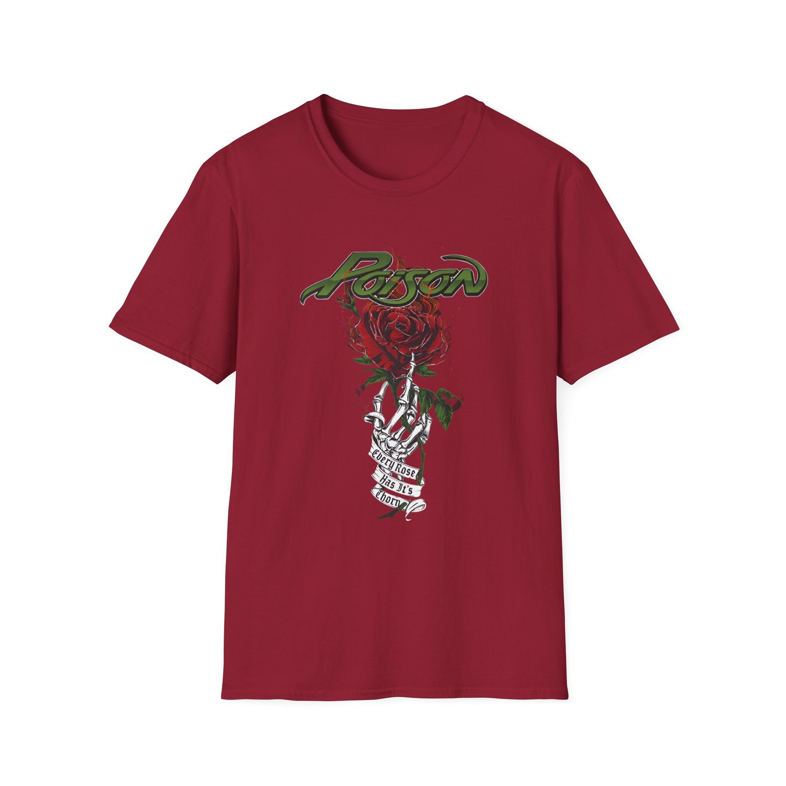 Poison Every Rose Has Its Thorn Unisex Softstyle T-Shirt