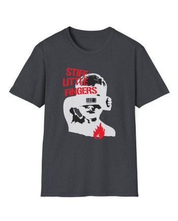 Stiff Little Fingers Barcode Album Acid Unisex Softstyle T-Shirt