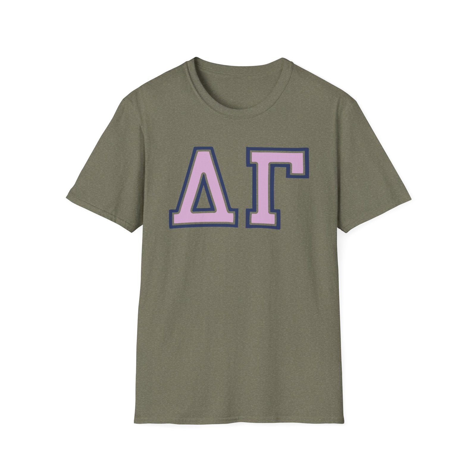 Delta Gamma Chenille Letter Unisex Softstyle T-Shirt
