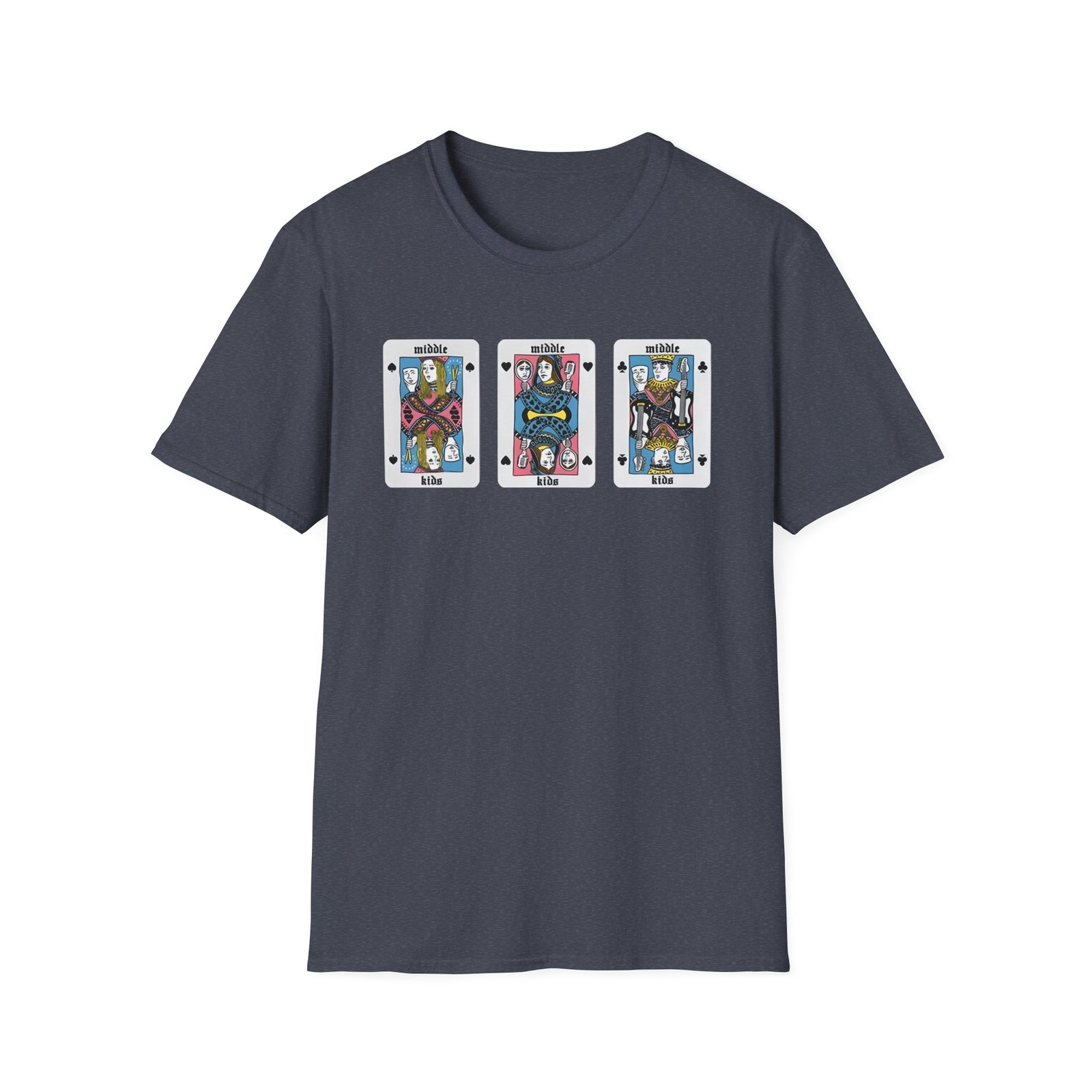 Middle Kids Playing Cards Unisex Softstyle T-Shirt