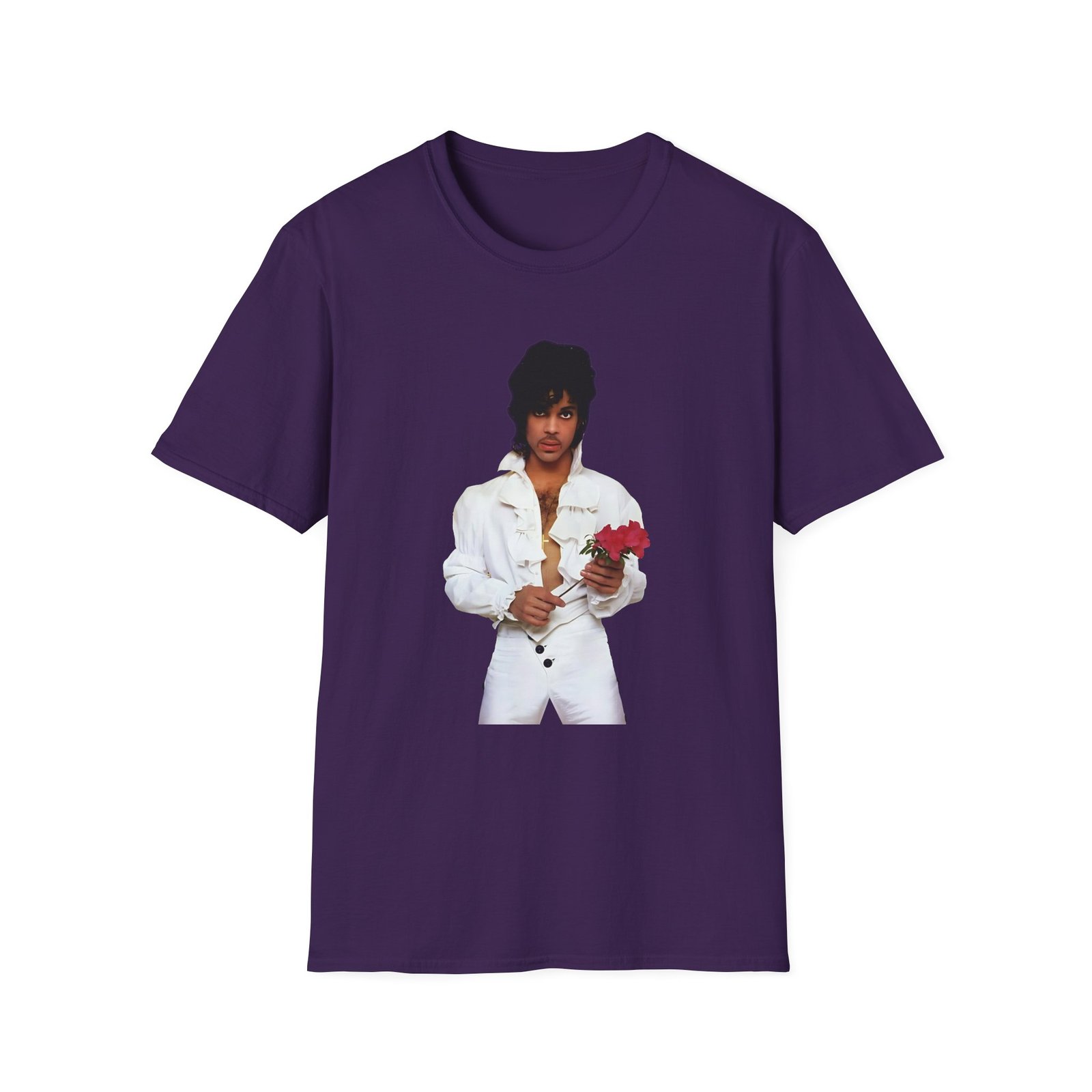 Prince Purple Rain Flower Unisex Softstyle T-Shirt