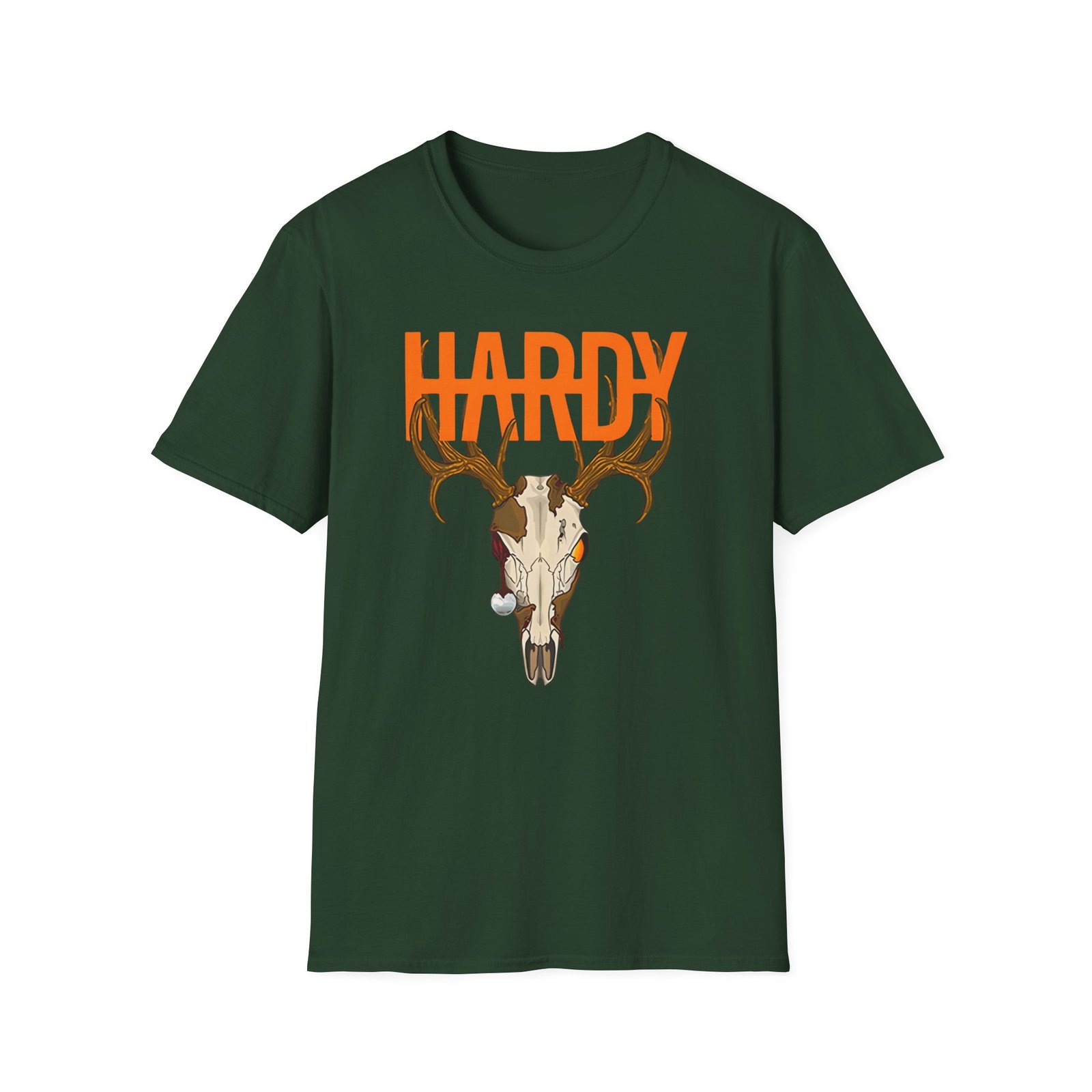 Hardy Deer Skull Unisex Softstyle T-Shirt