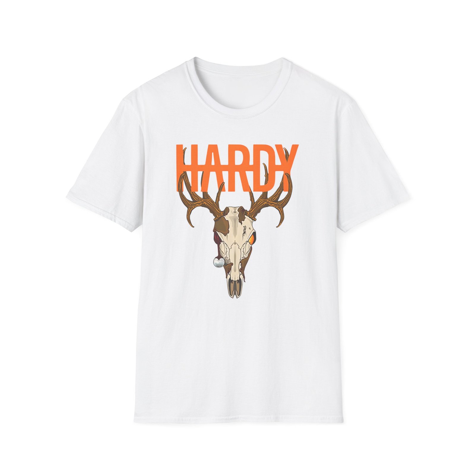 Hardy Deer Skull Unisex Softstyle T-Shirt
