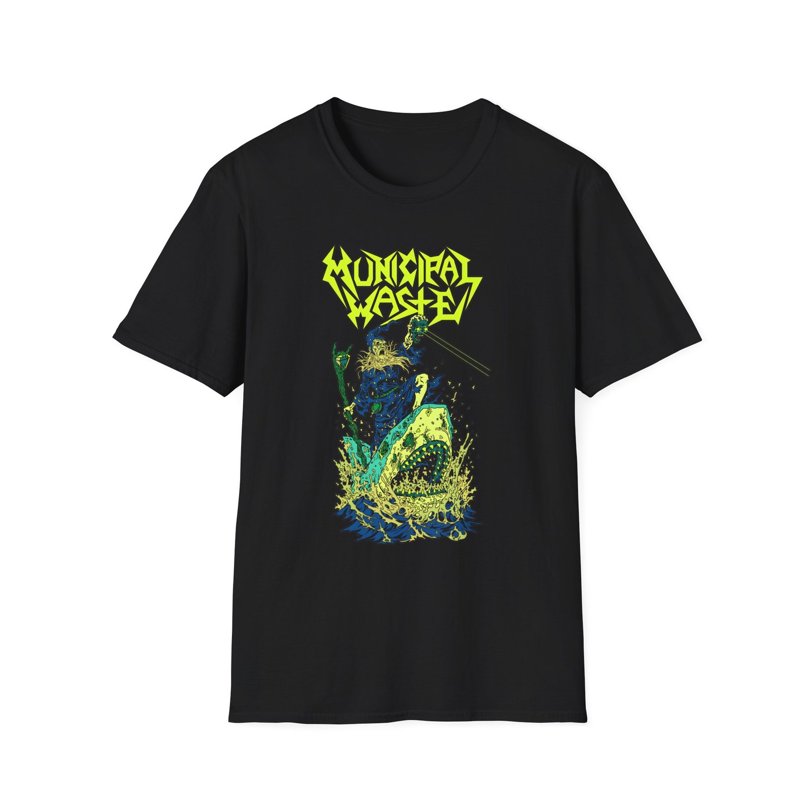 Municipal Waste Glow Shark Unisex Softstyle T-Shirt