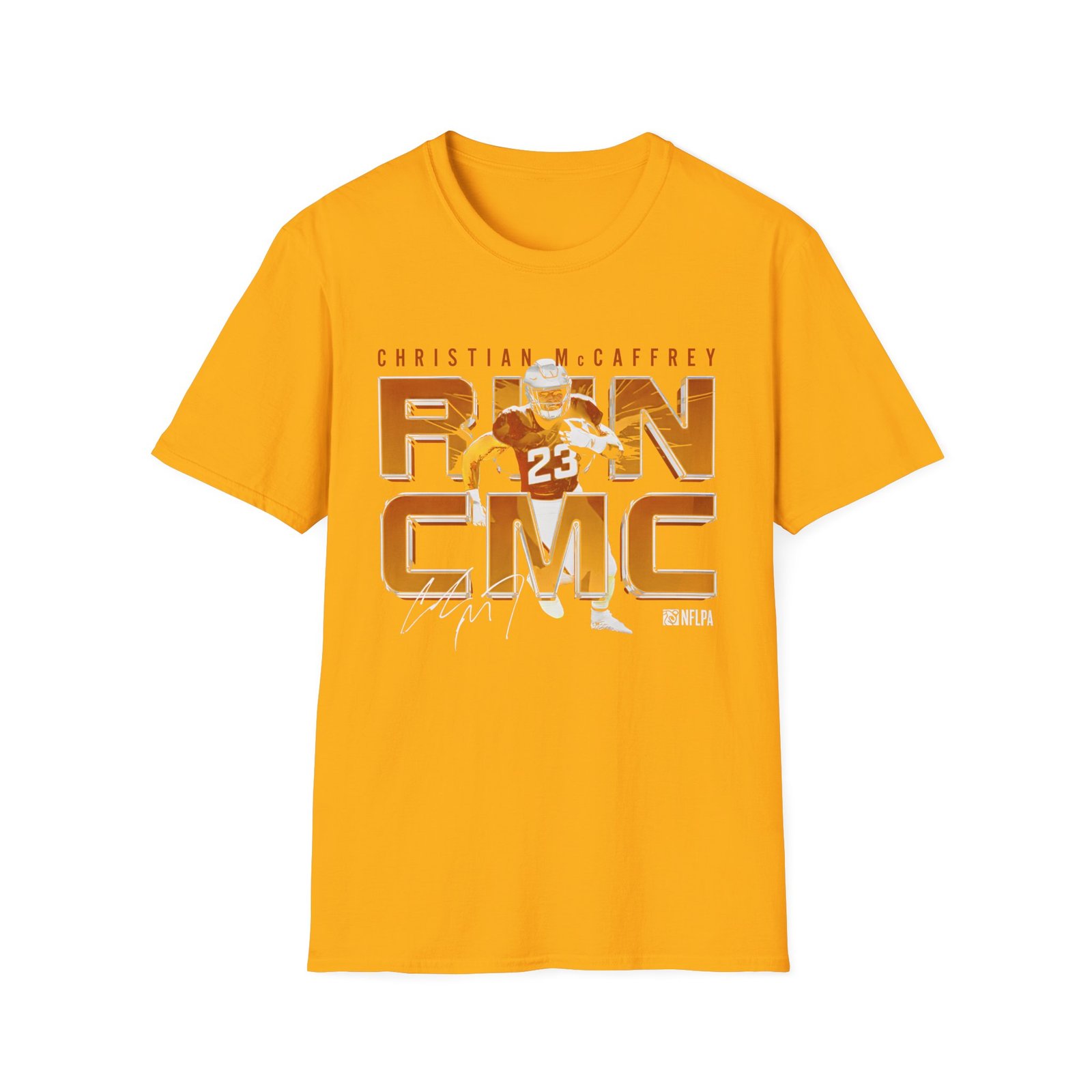 Christian Mccaffrey Run CMC Metal Unisex Softstyle T-Shirt