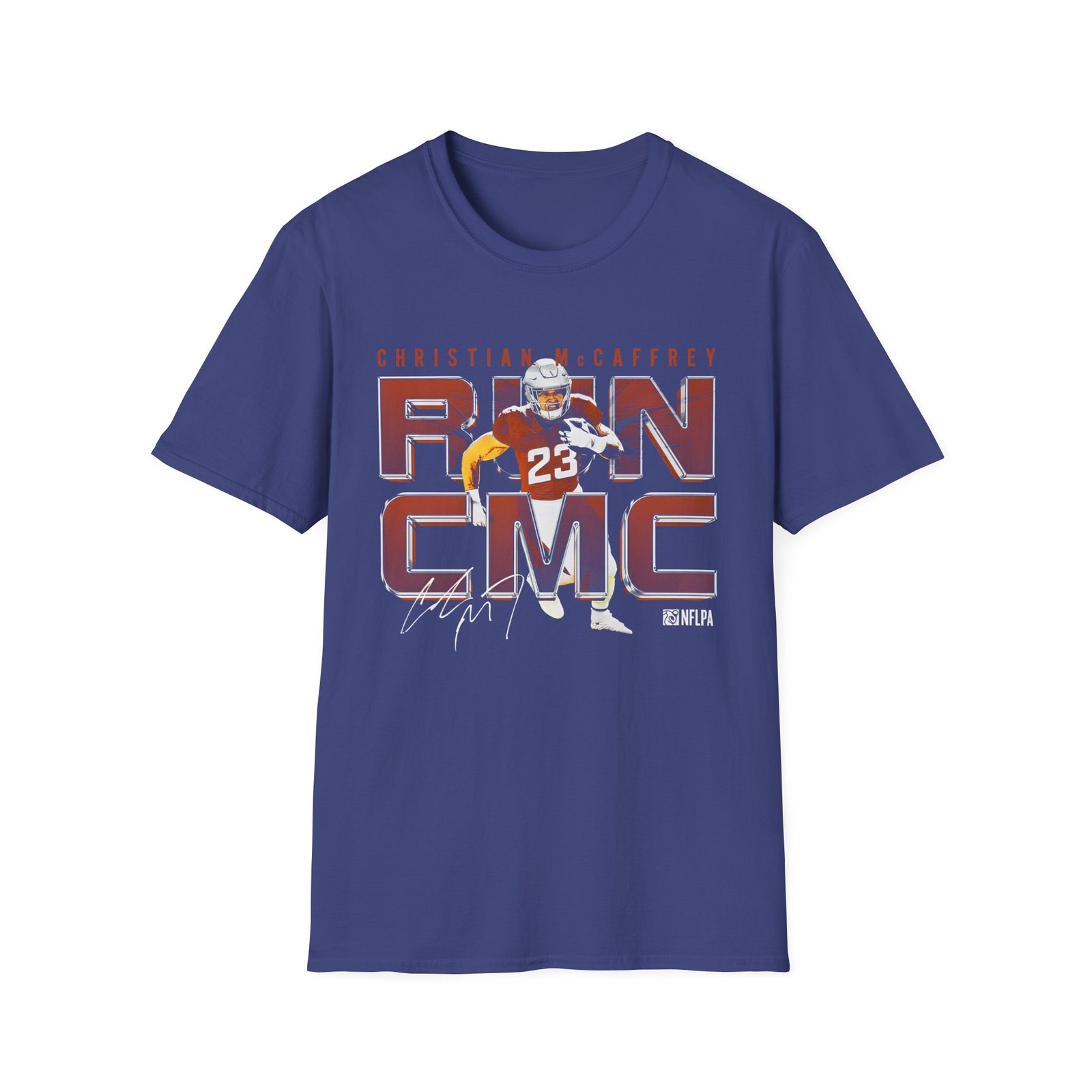 Christian Mccaffrey Run CMC Metal Unisex Softstyle T-Shirt