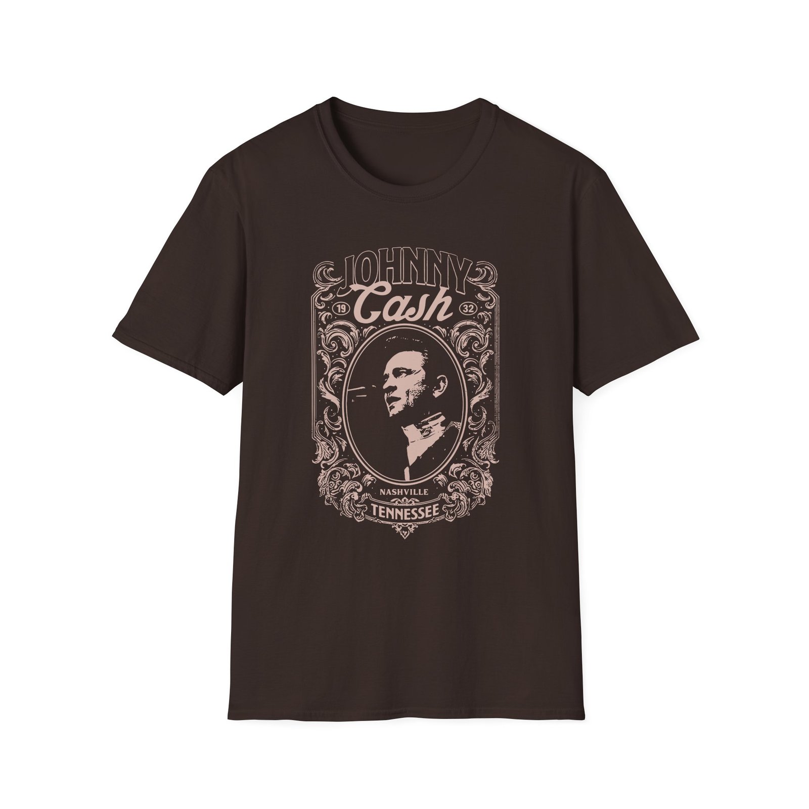 Johnny Cash Nashville Portrait Unisex Softstyle T-Shirt