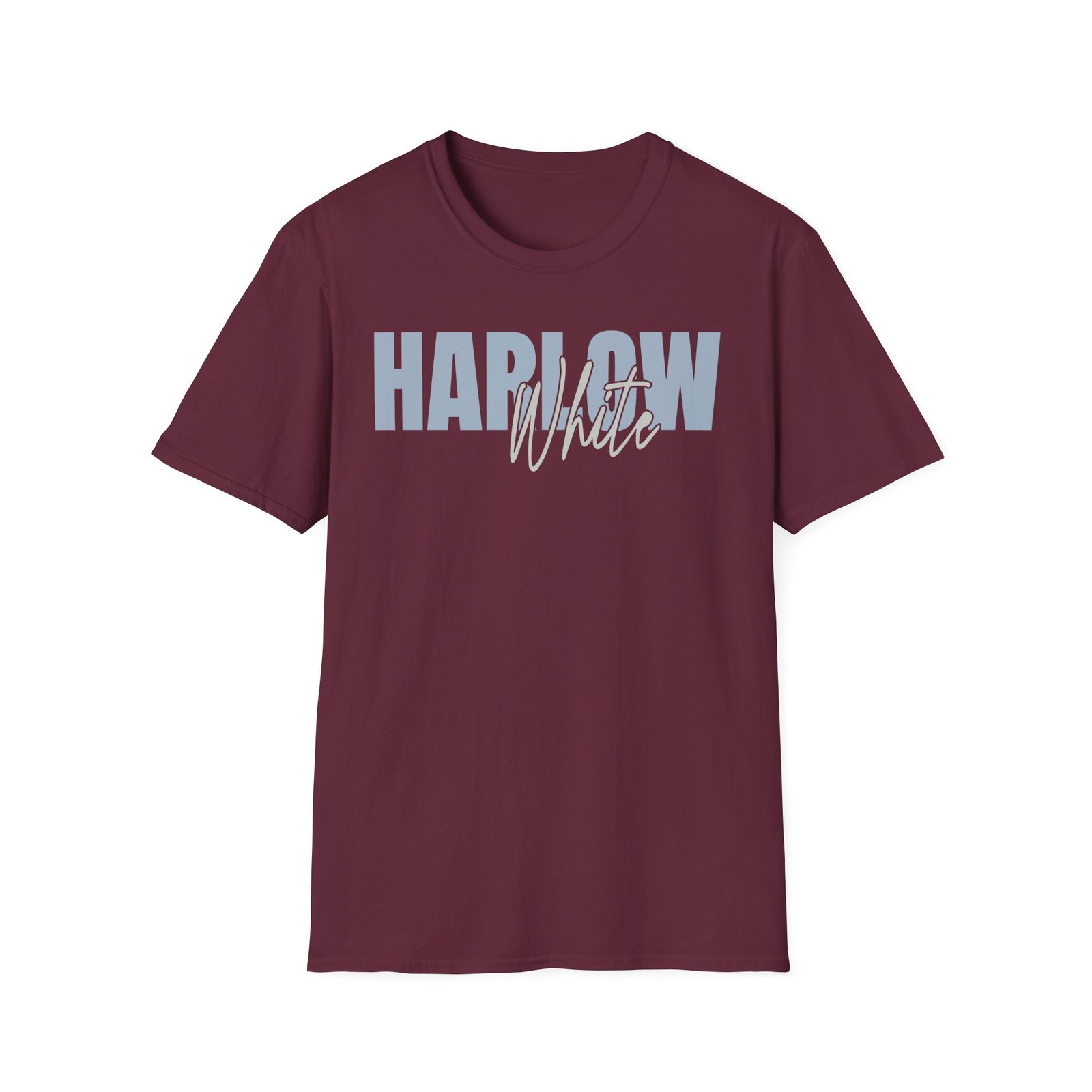Harlow and Popcorn White Unisex Softstyle T-Shirt