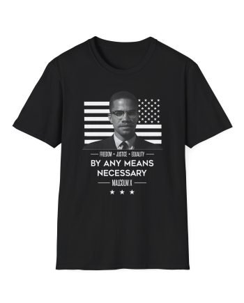 Malcolm X by Any Means Necessary Unisex Softstyle T-Shirt