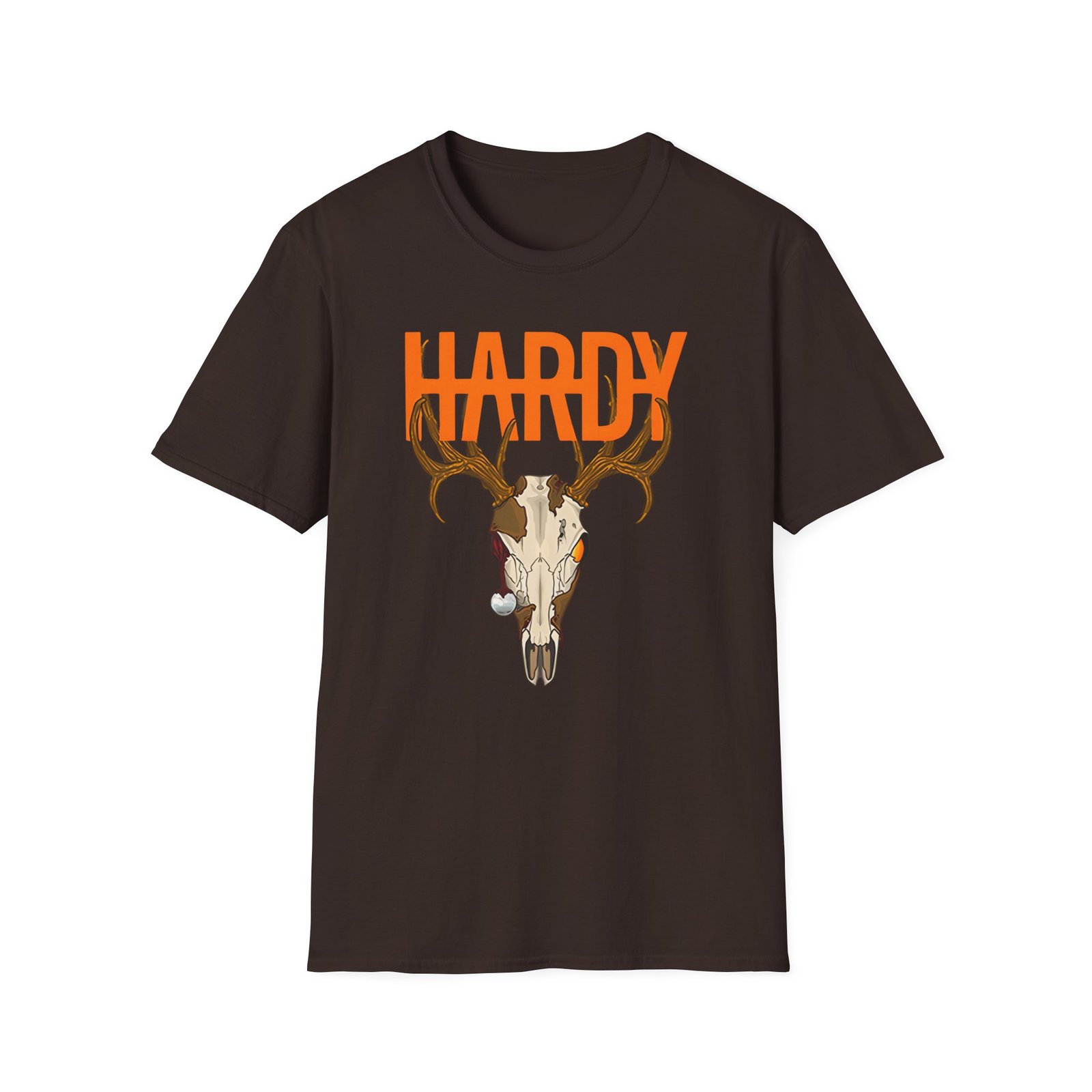 Hardy Deer Skull Unisex Softstyle T-Shirt